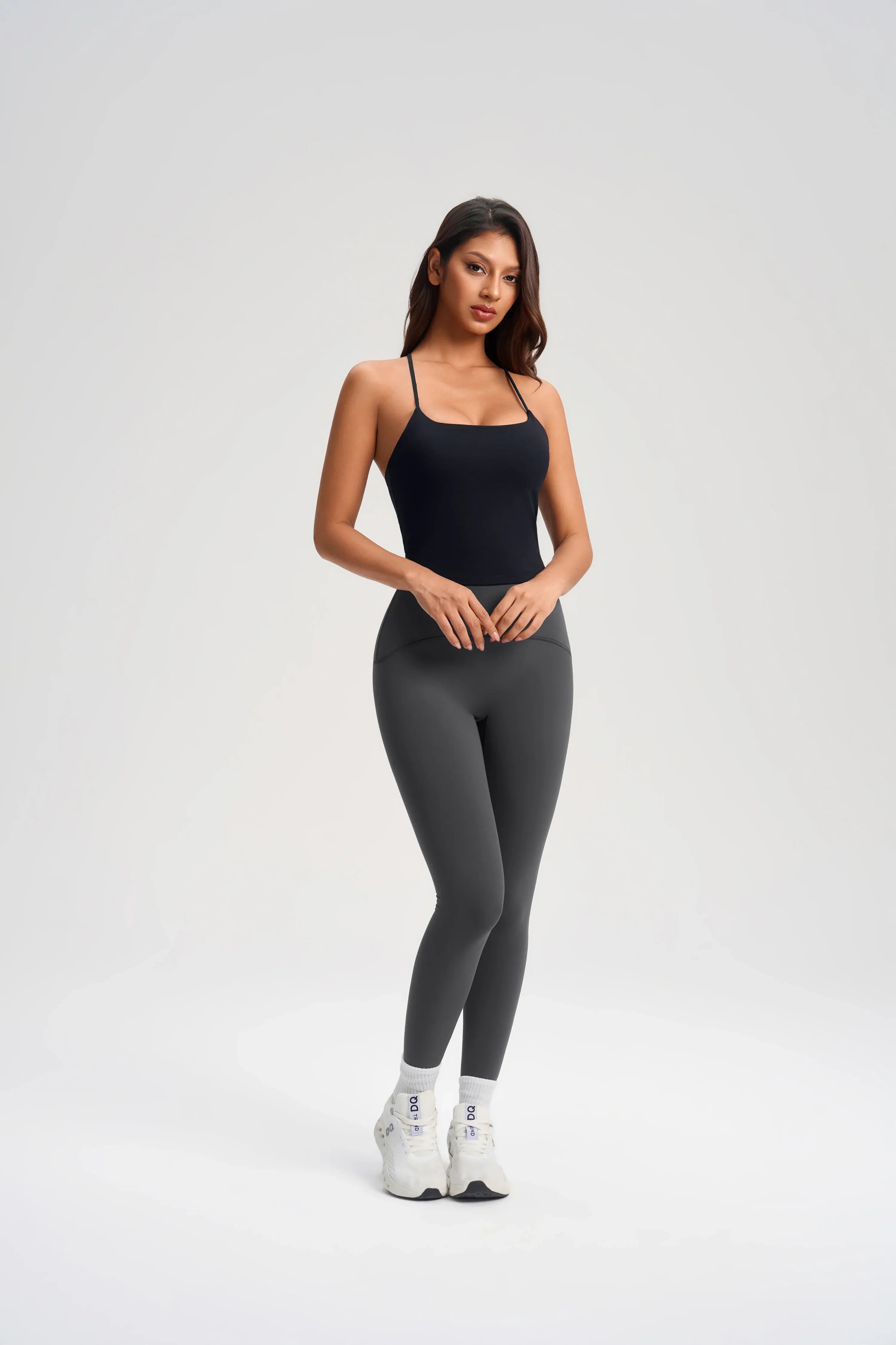 Cross-Back Built-in Bra Sports Tank
