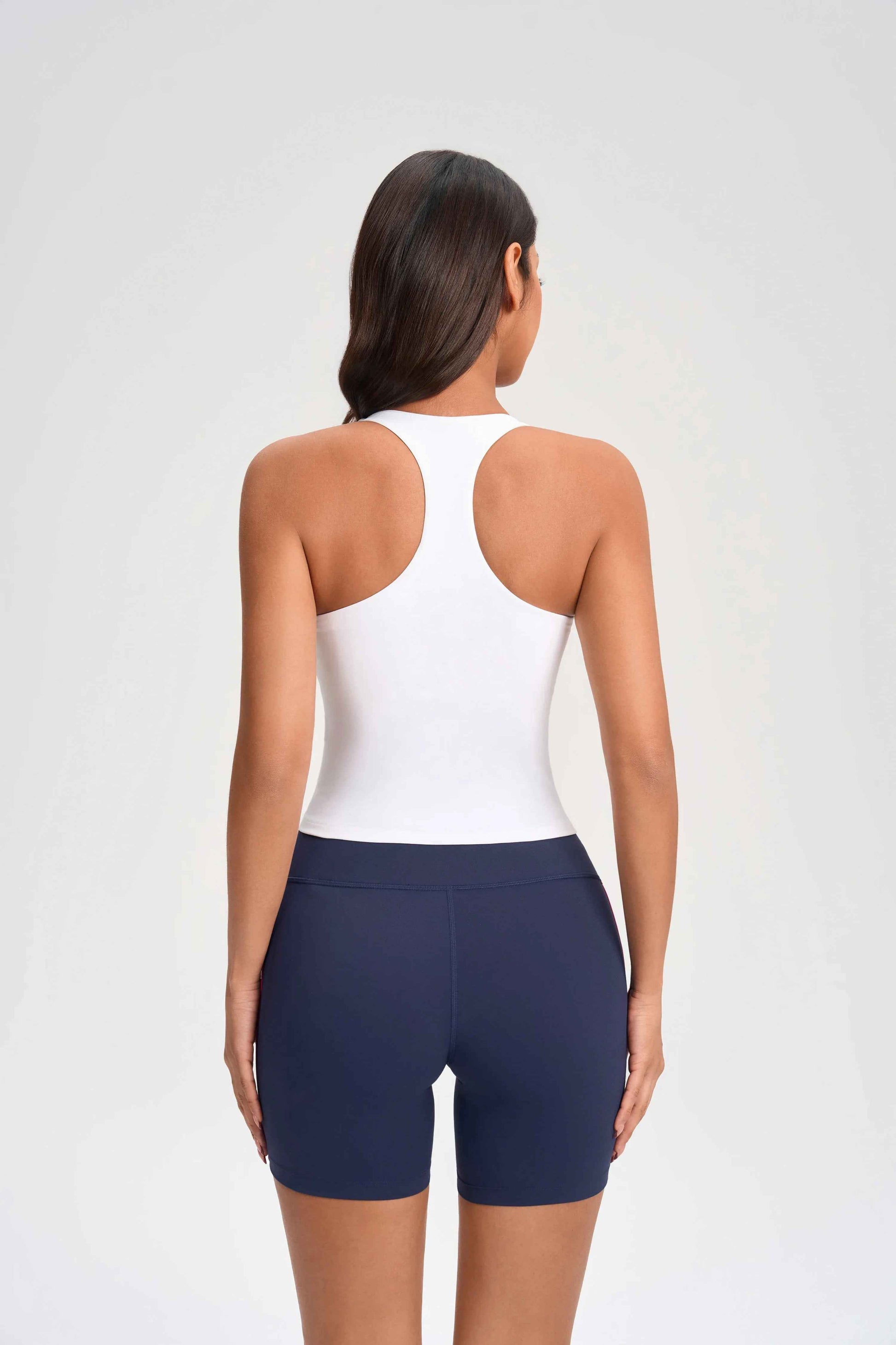 Cross-Back Built-in Bra Fitness Top