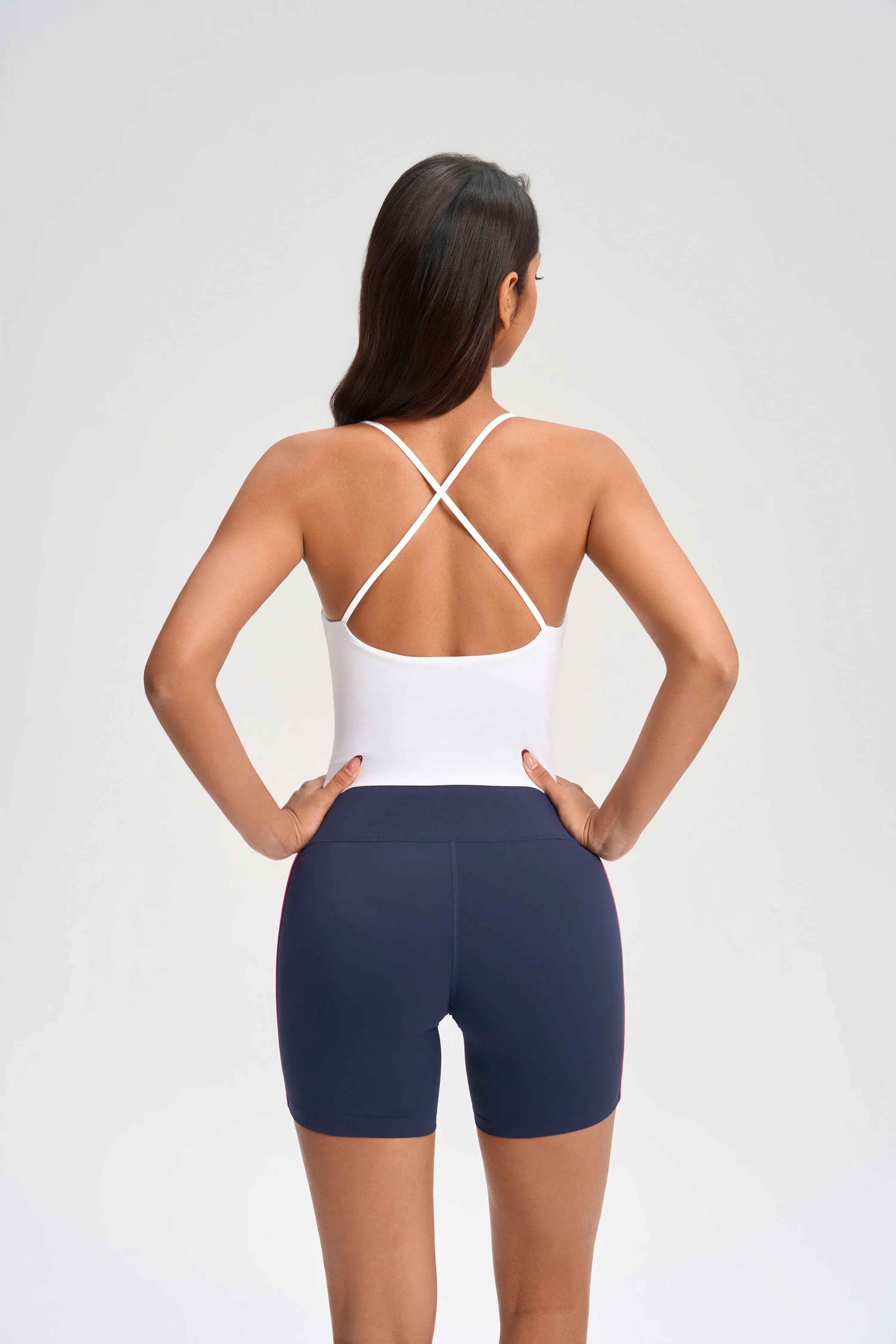 Cross-Back Built-in Bra Sports Tank