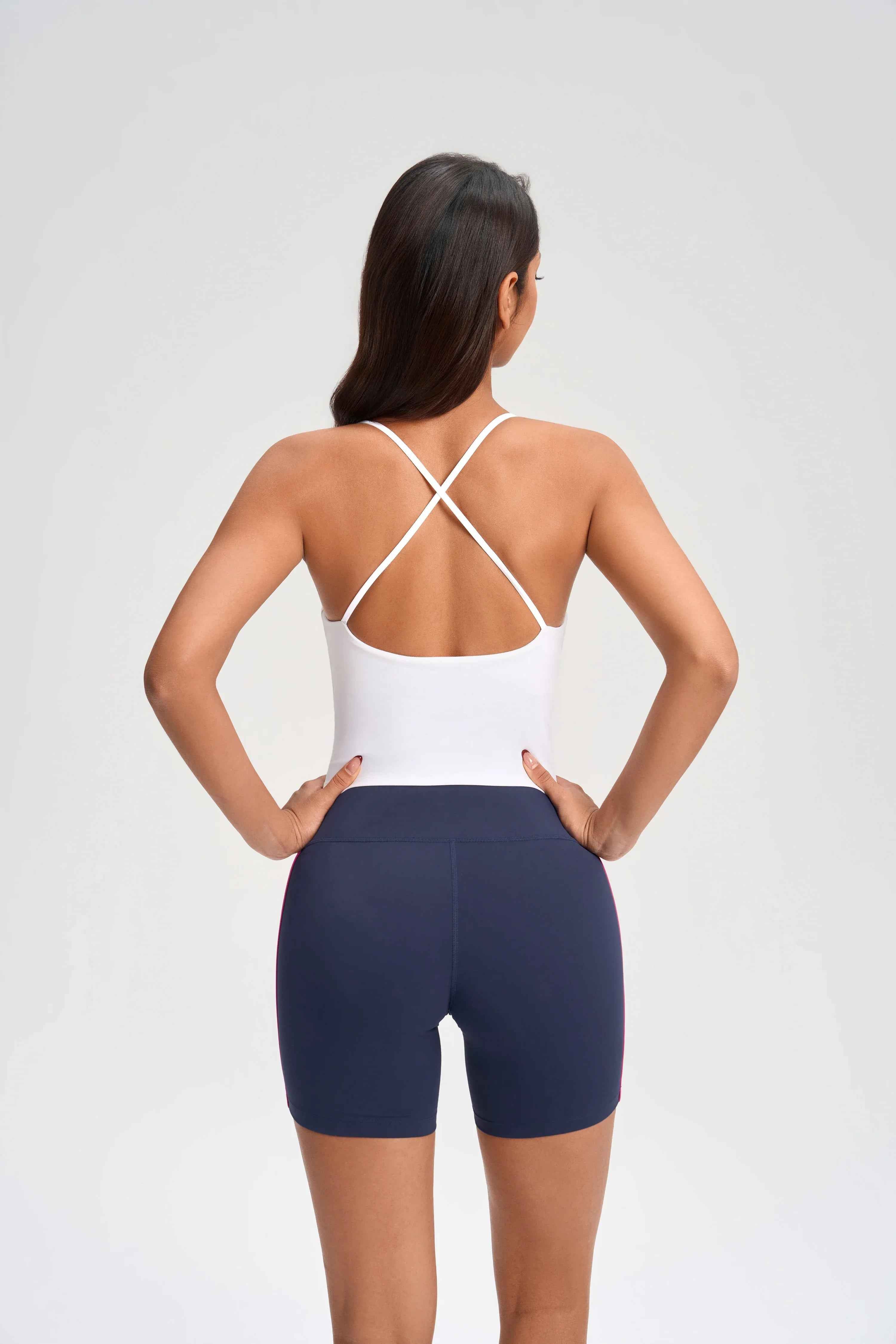 Cross-Back Built-in Bra Sports Tank