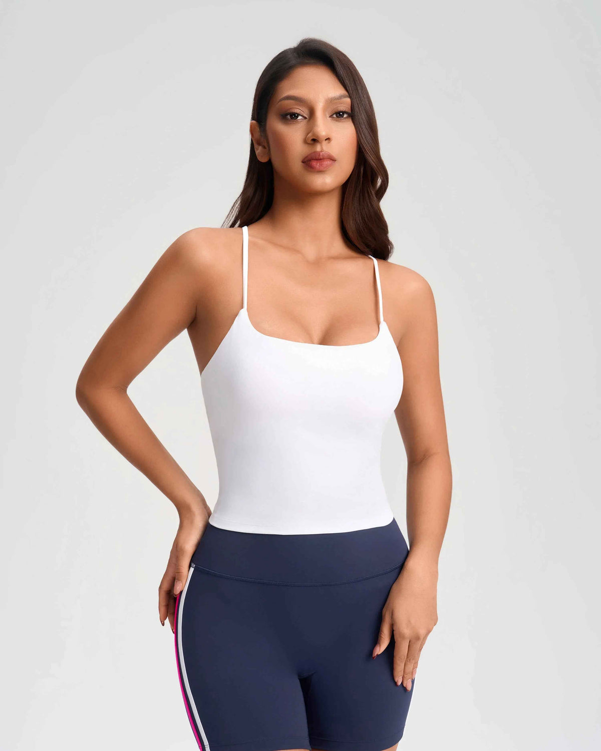 Cross-Back Built-in Bra Sports Tank
