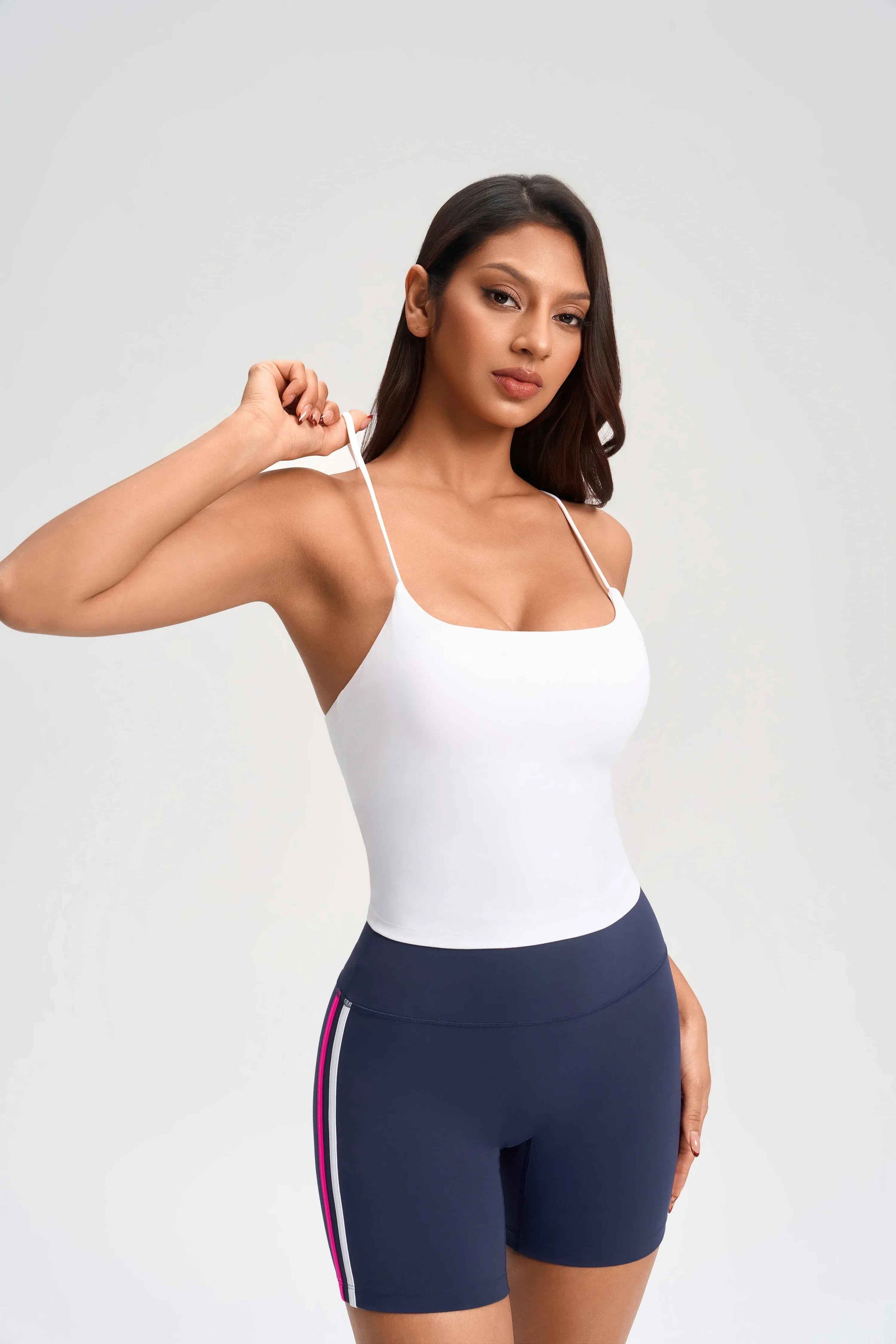 Cross-Back Built-in Bra Sports Tank