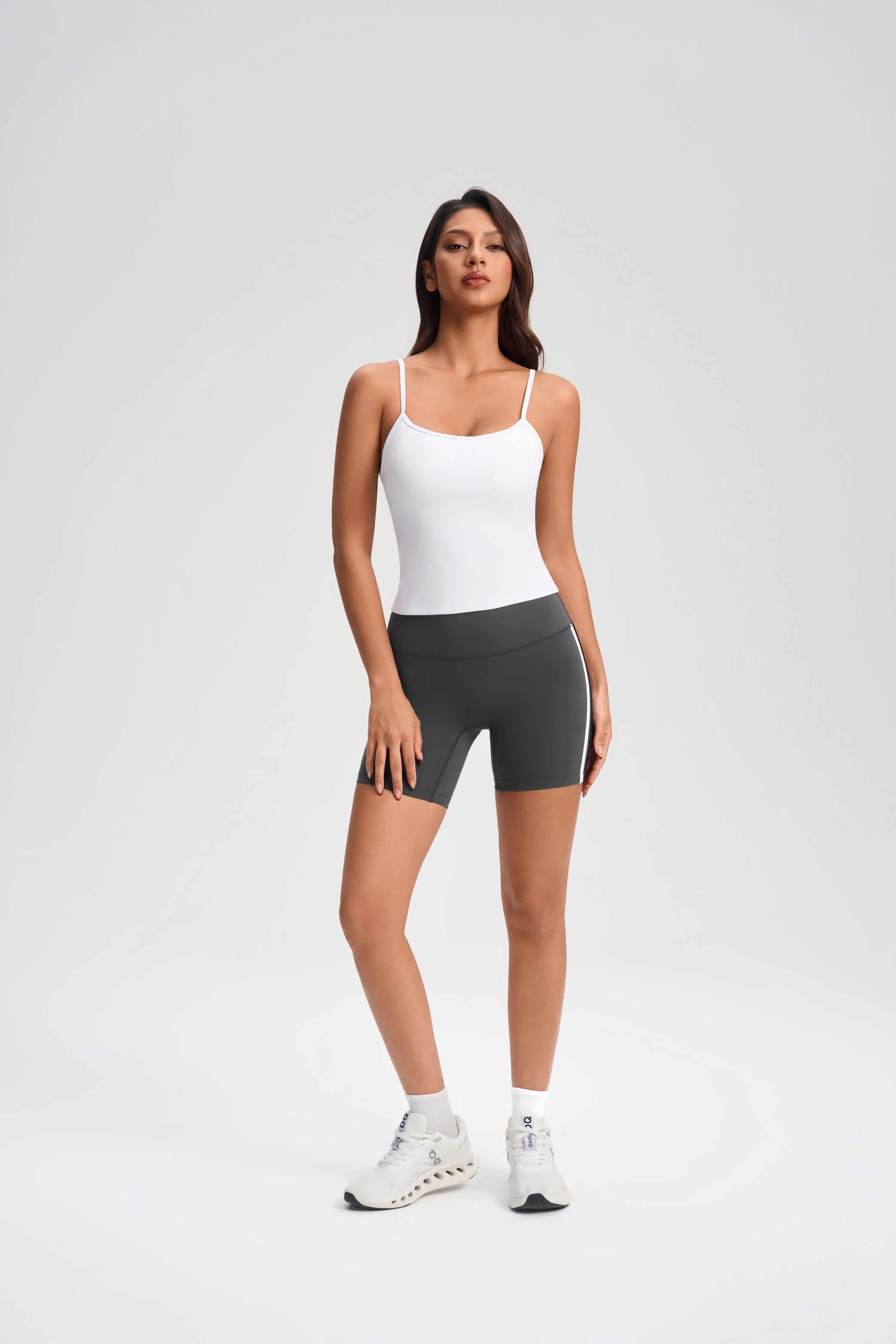 Cross-Back Built-in Bra Sports Tank