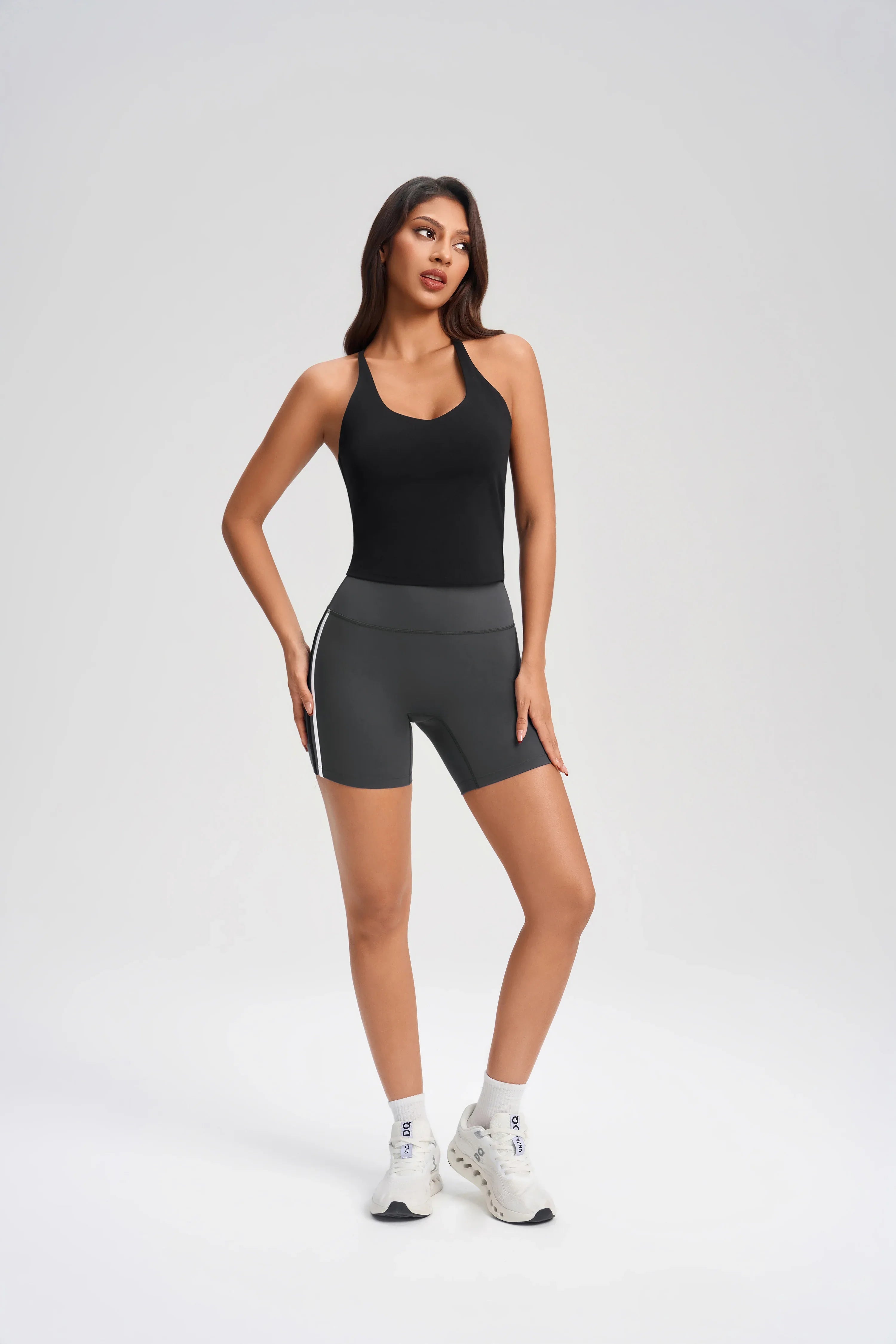 Cross-Back Built-in Bra Yoga Top