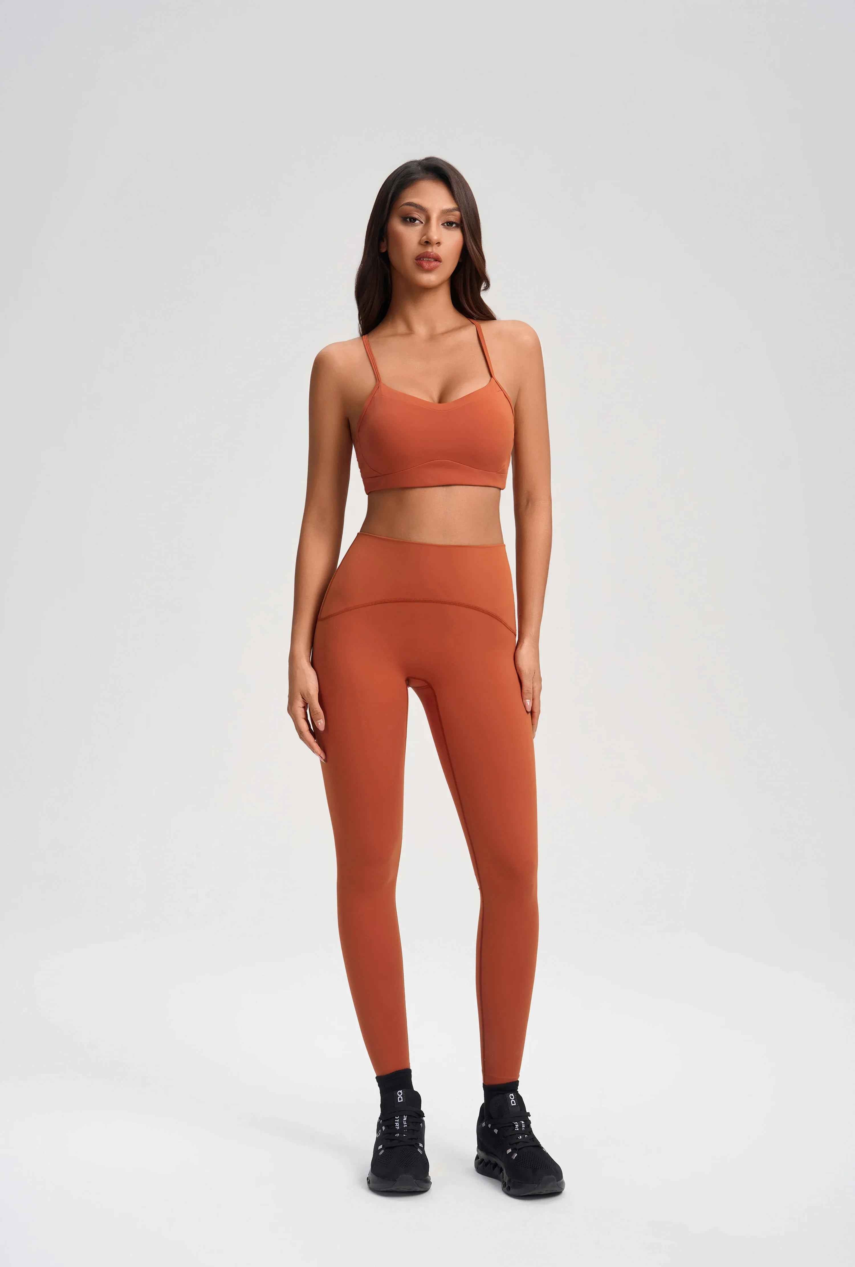 Cross-Back Built-in Bra Yoga Top