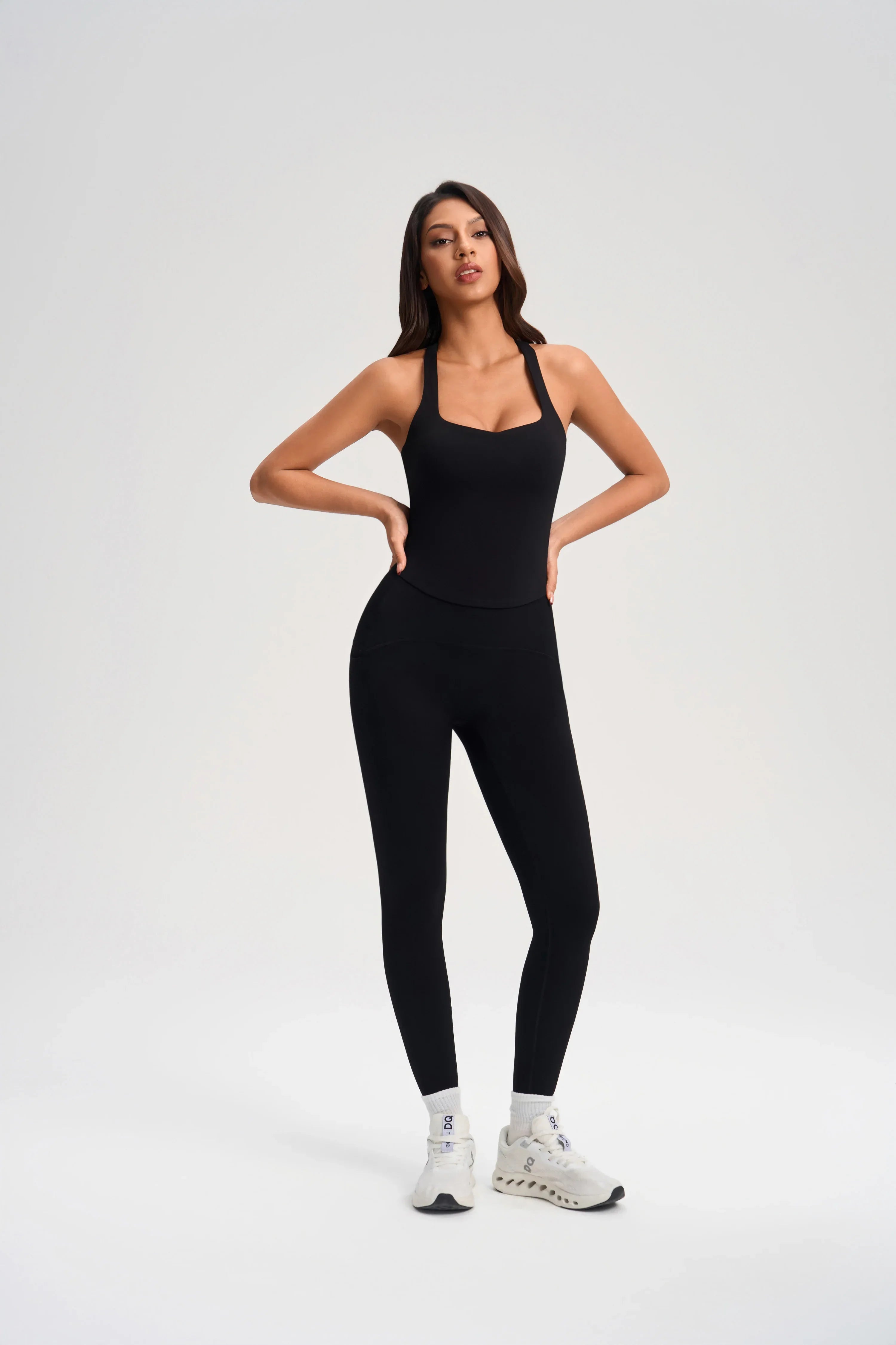 High-Waist Pocketed Workout Leggings