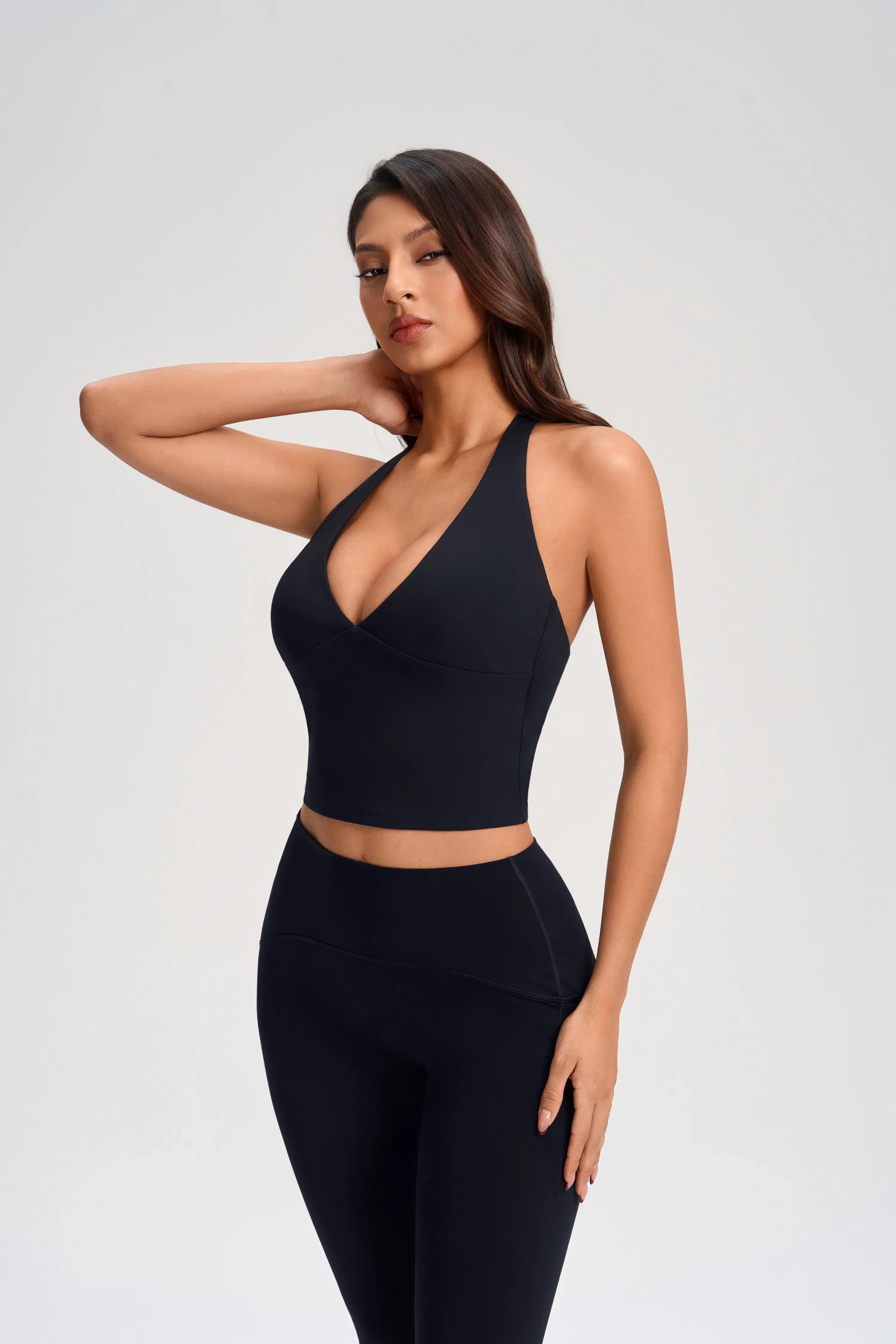 Wrap Front Deep-V Sports Top