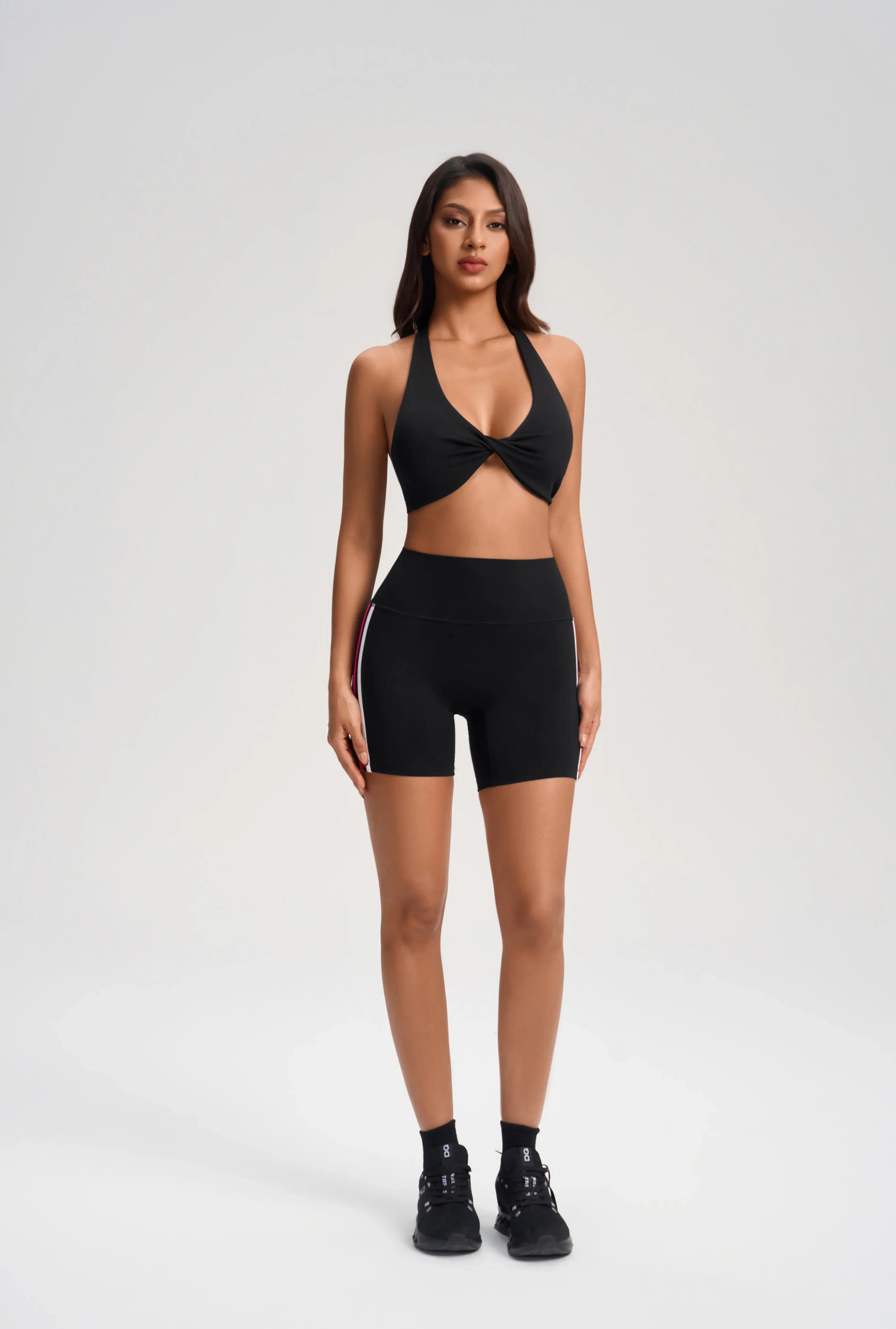 Wrap Neck Deep-V Yoga Bra