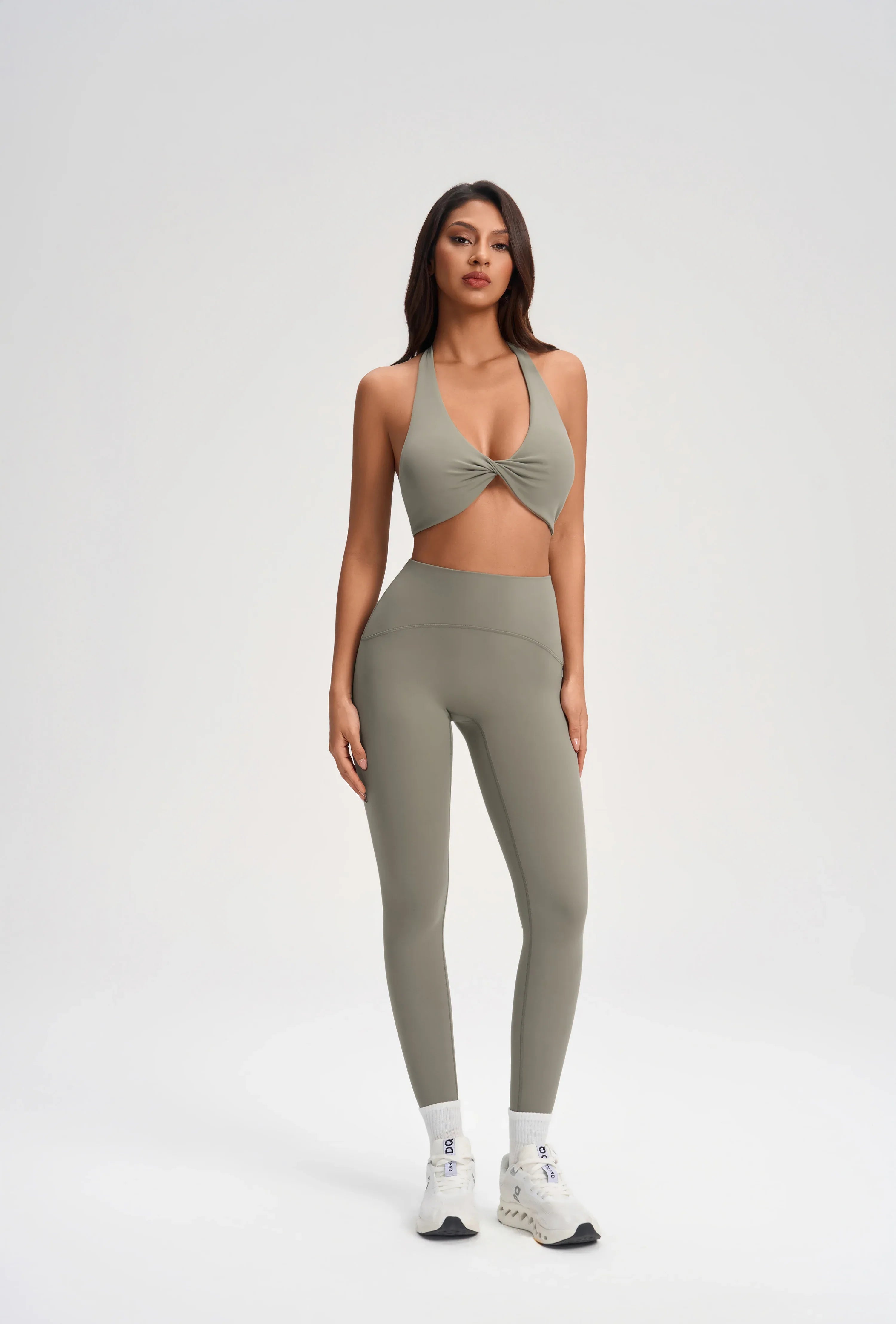 Wrap Neck Deep-V Yoga Bra