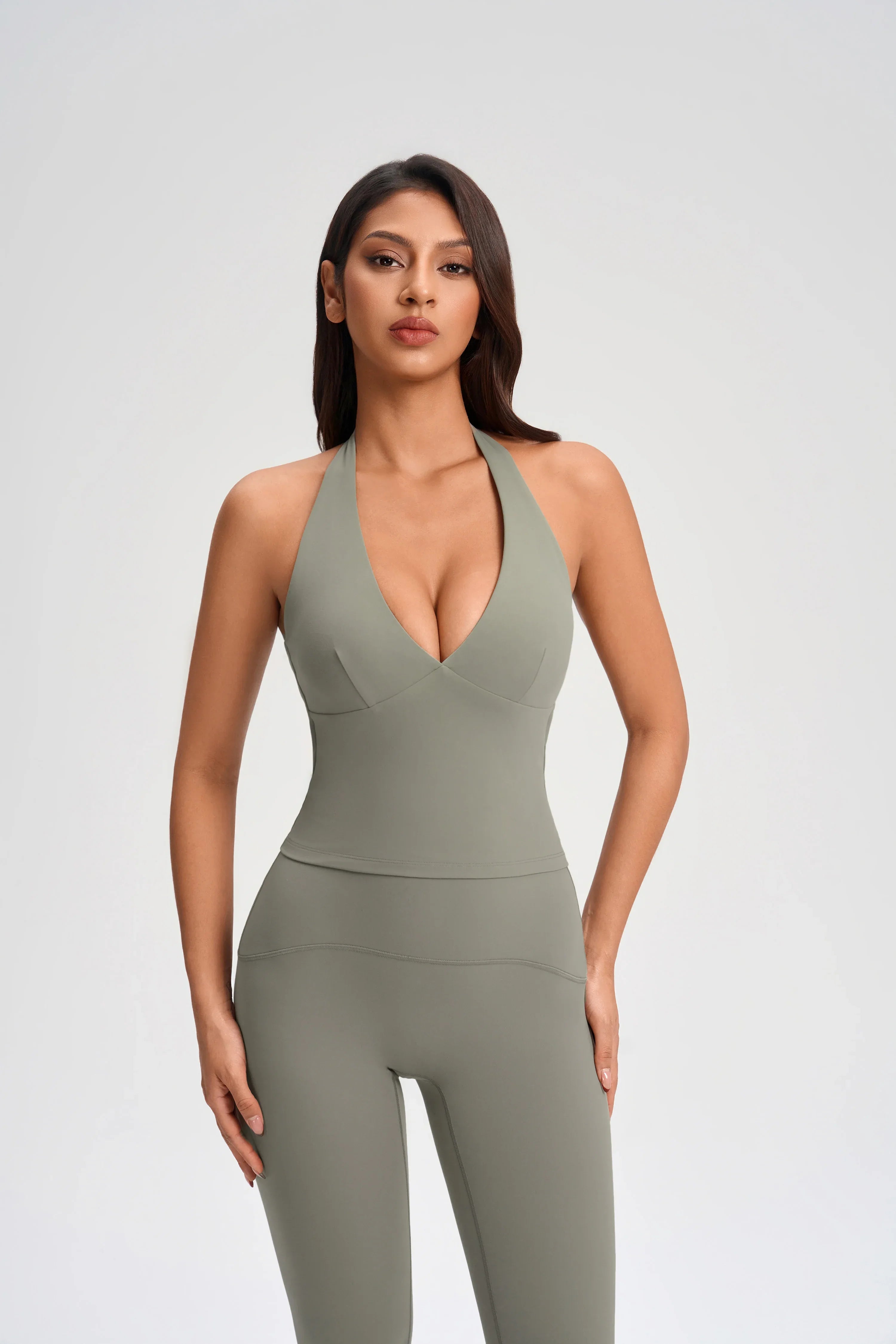 Wrap Front Deep-V Sports Top
