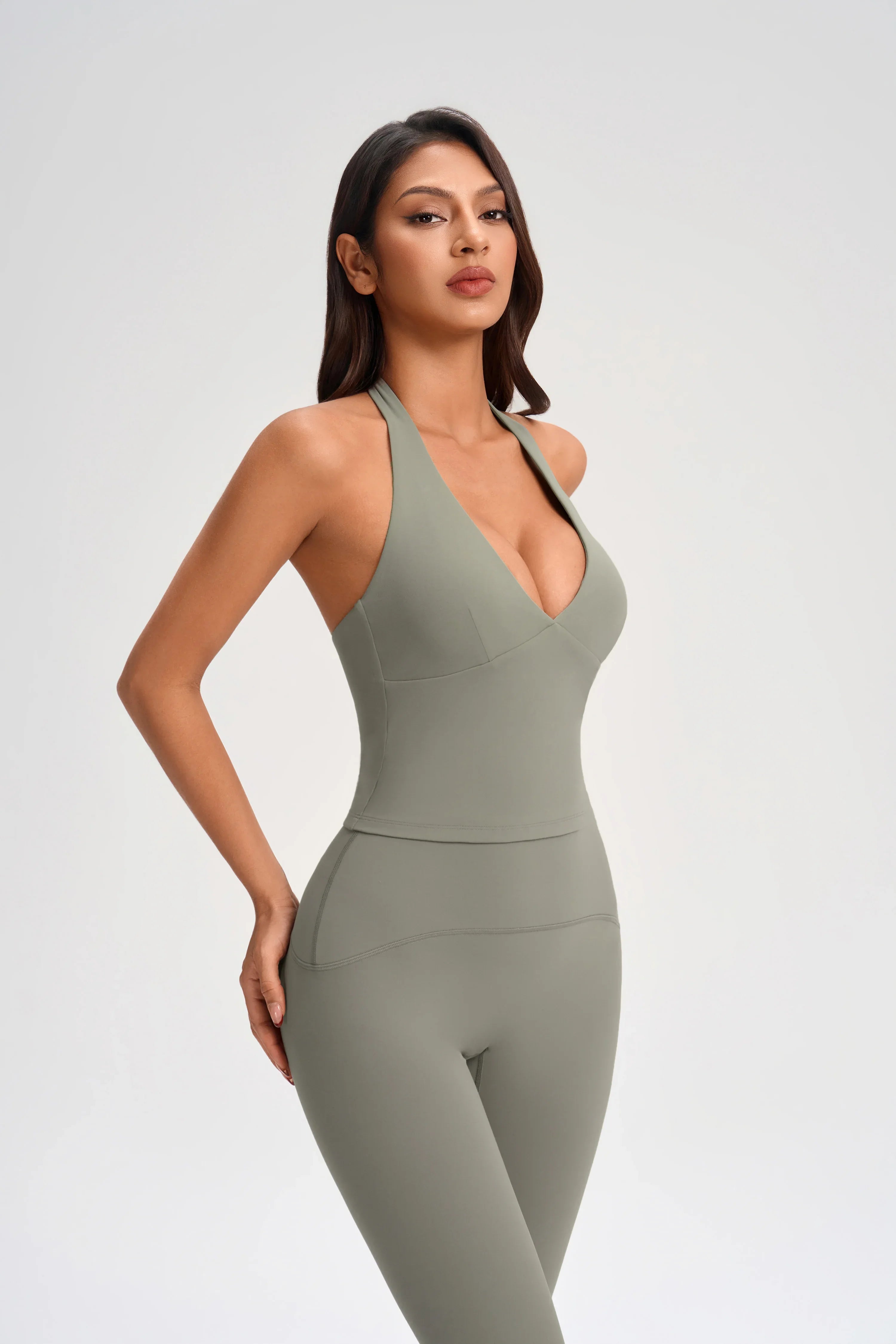 Wrap Front Deep-V Sports Top