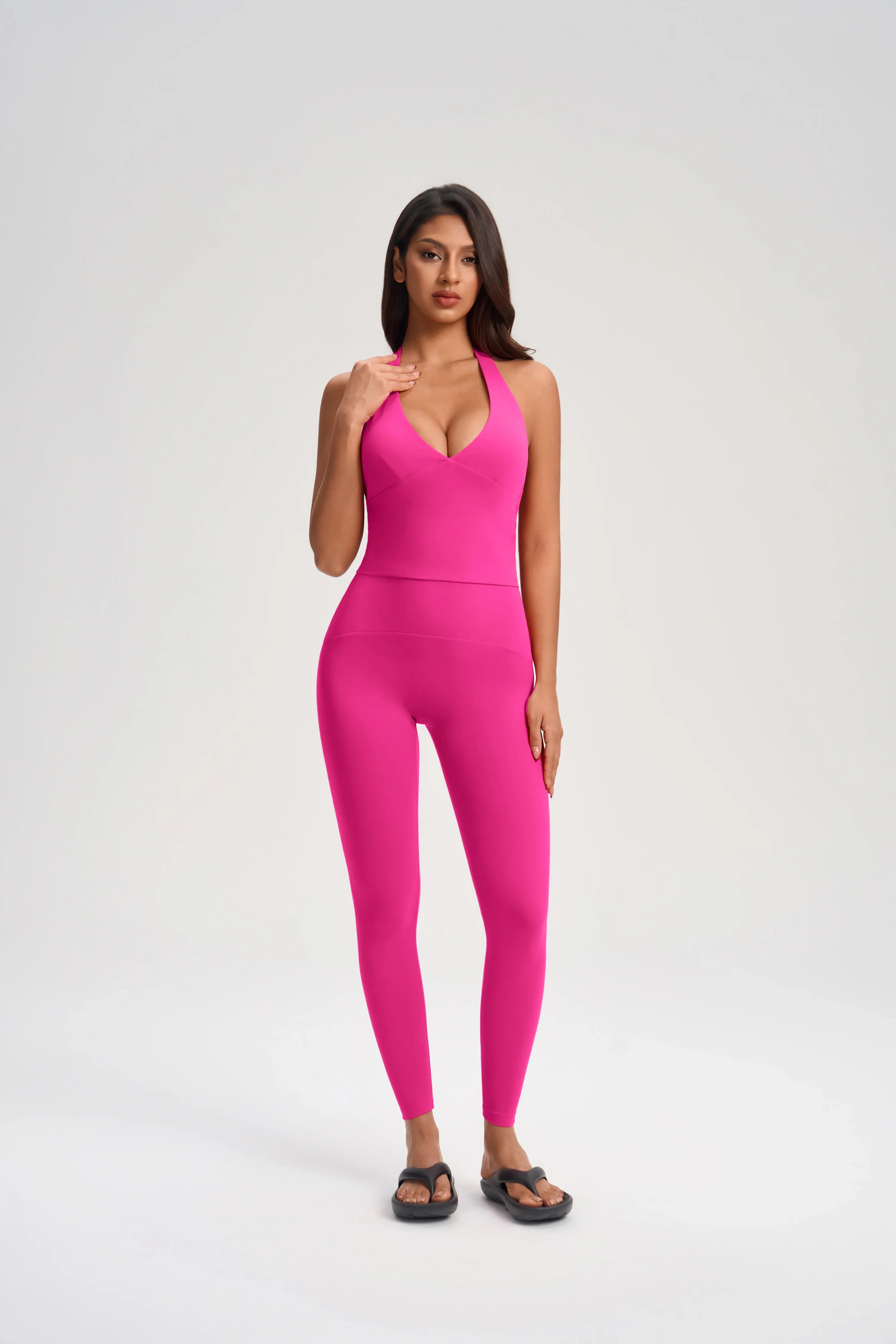 Wrap Front Deep-V Sports Top