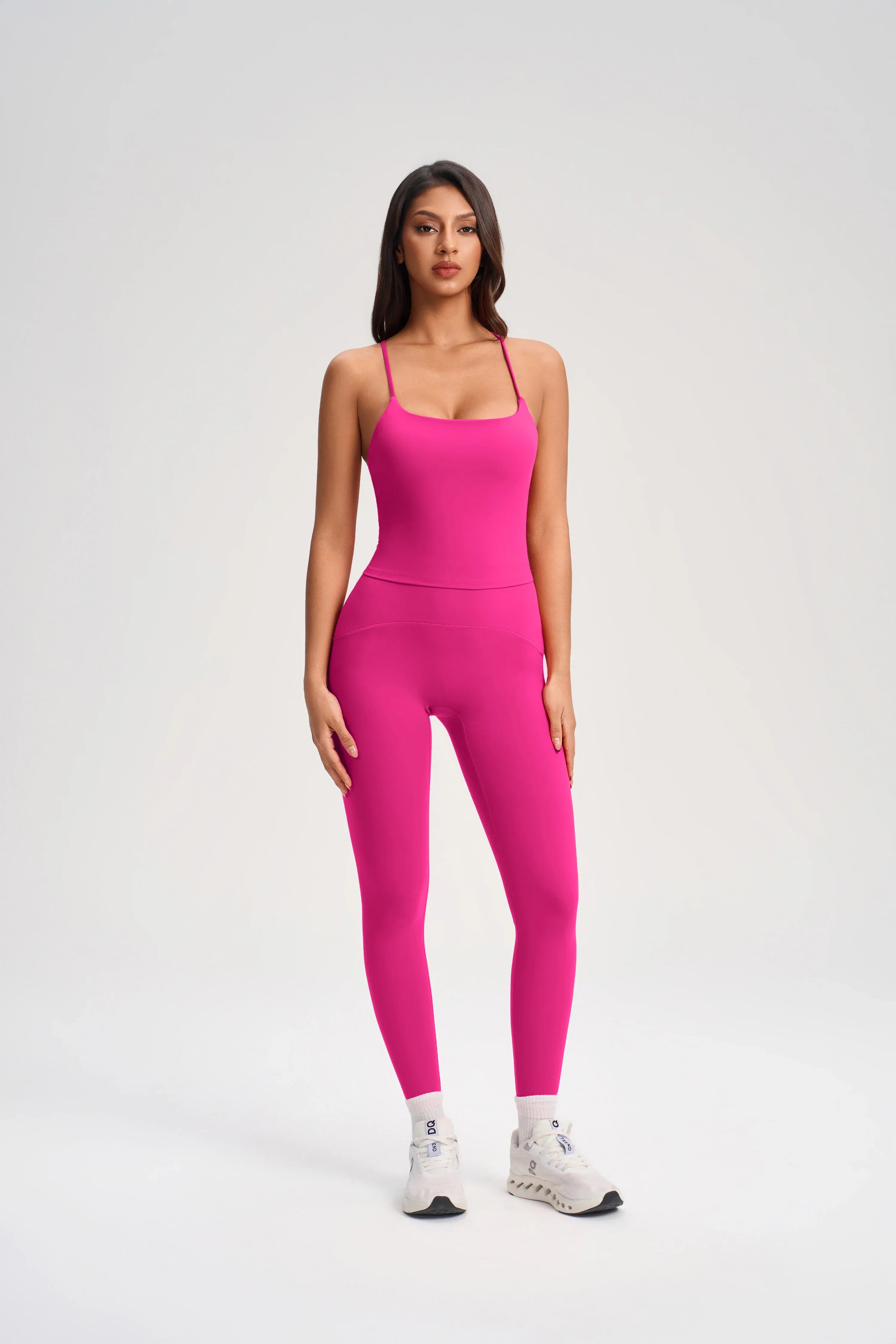 Cross-Back Built-in Bra Sports Tank