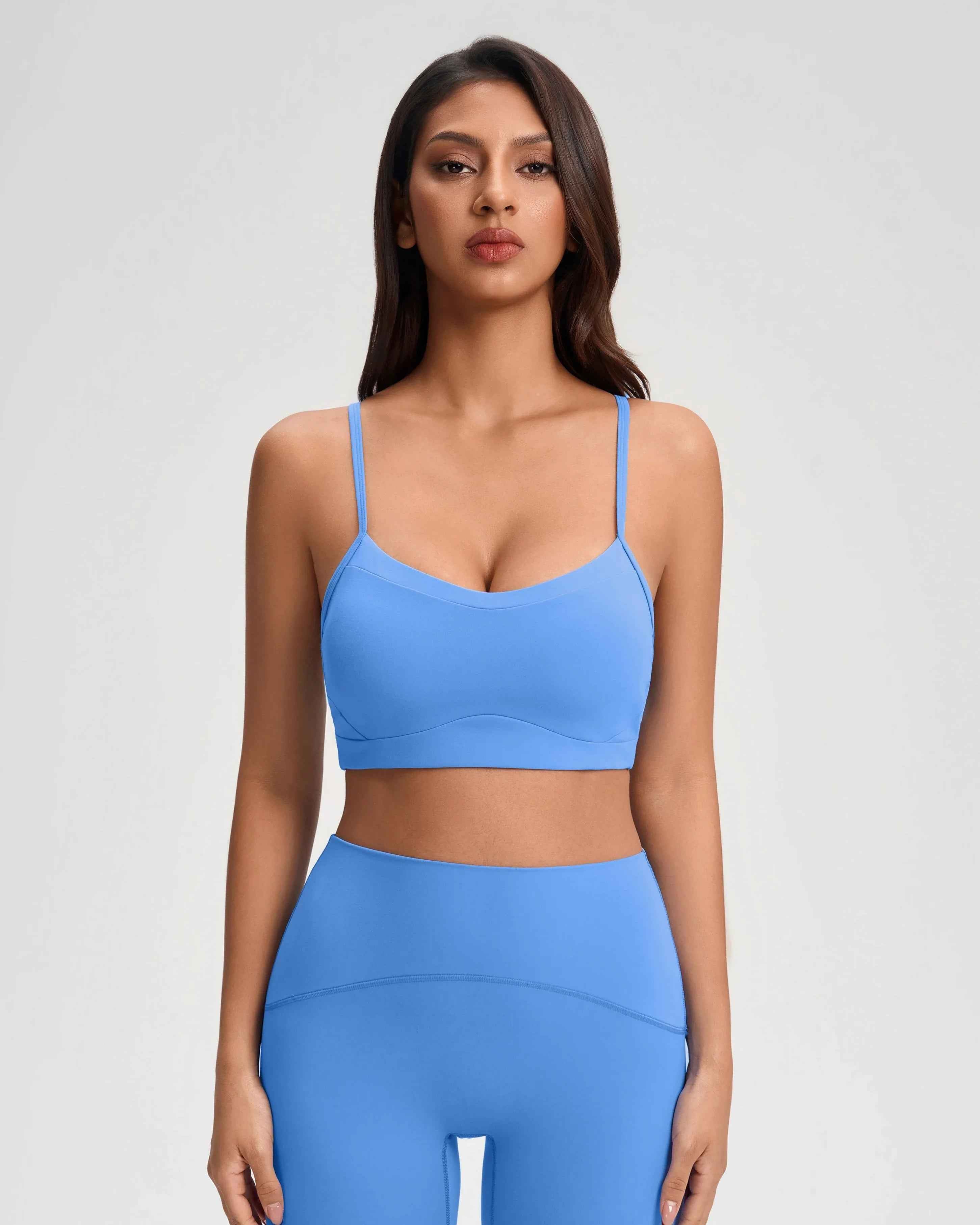 Cozy Fabric Open-Back Sports Bra