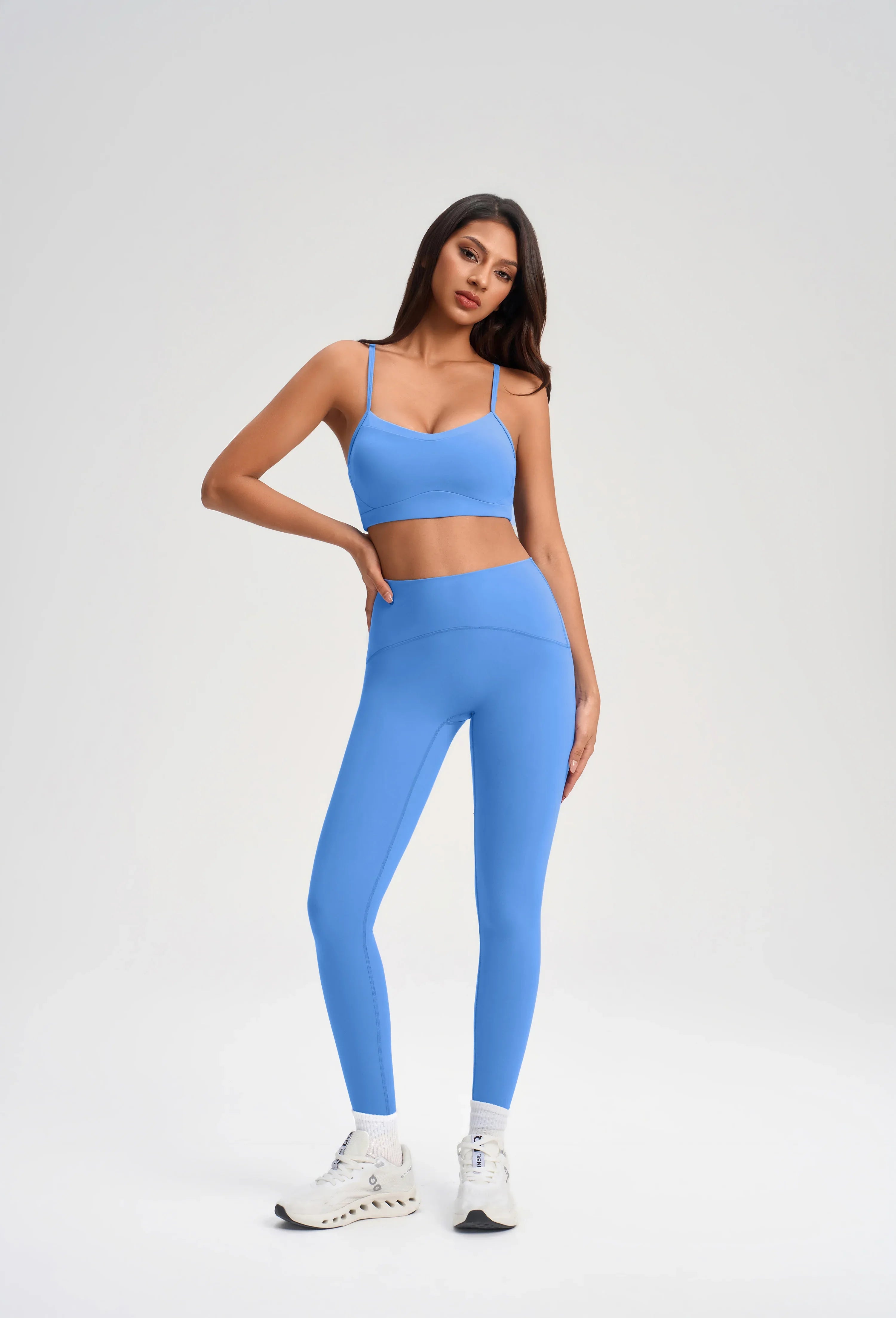 Cozy Fabric Open-Back Sports Bra