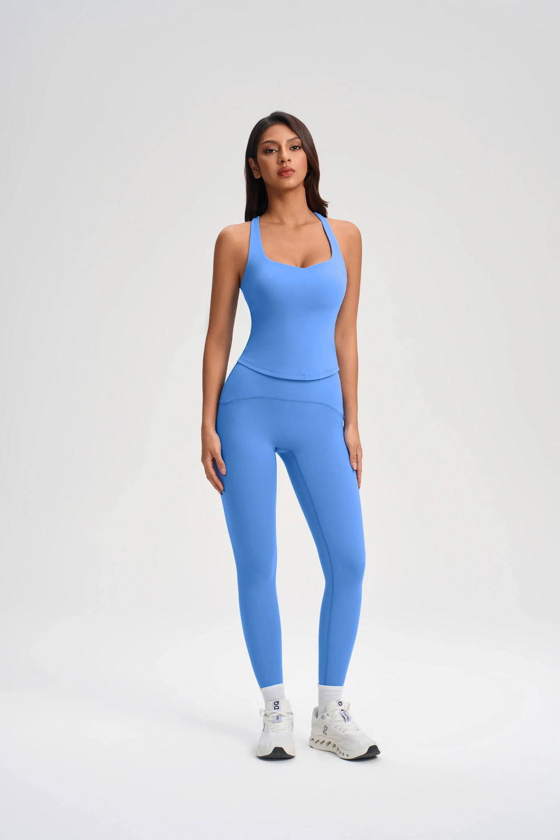 Cross-Back Built-in Bra Fitness Top