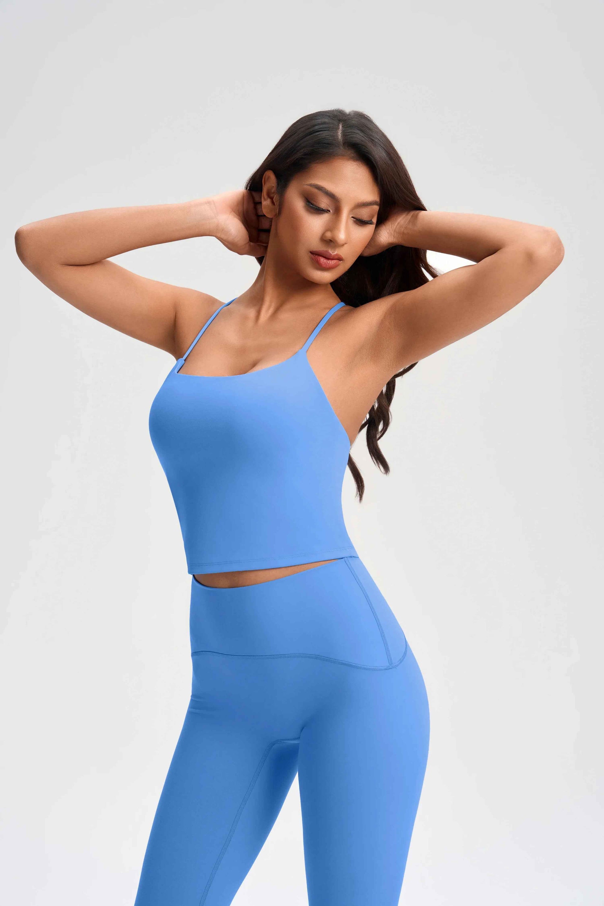 Cross-Back Built-in Bra Sports Tank