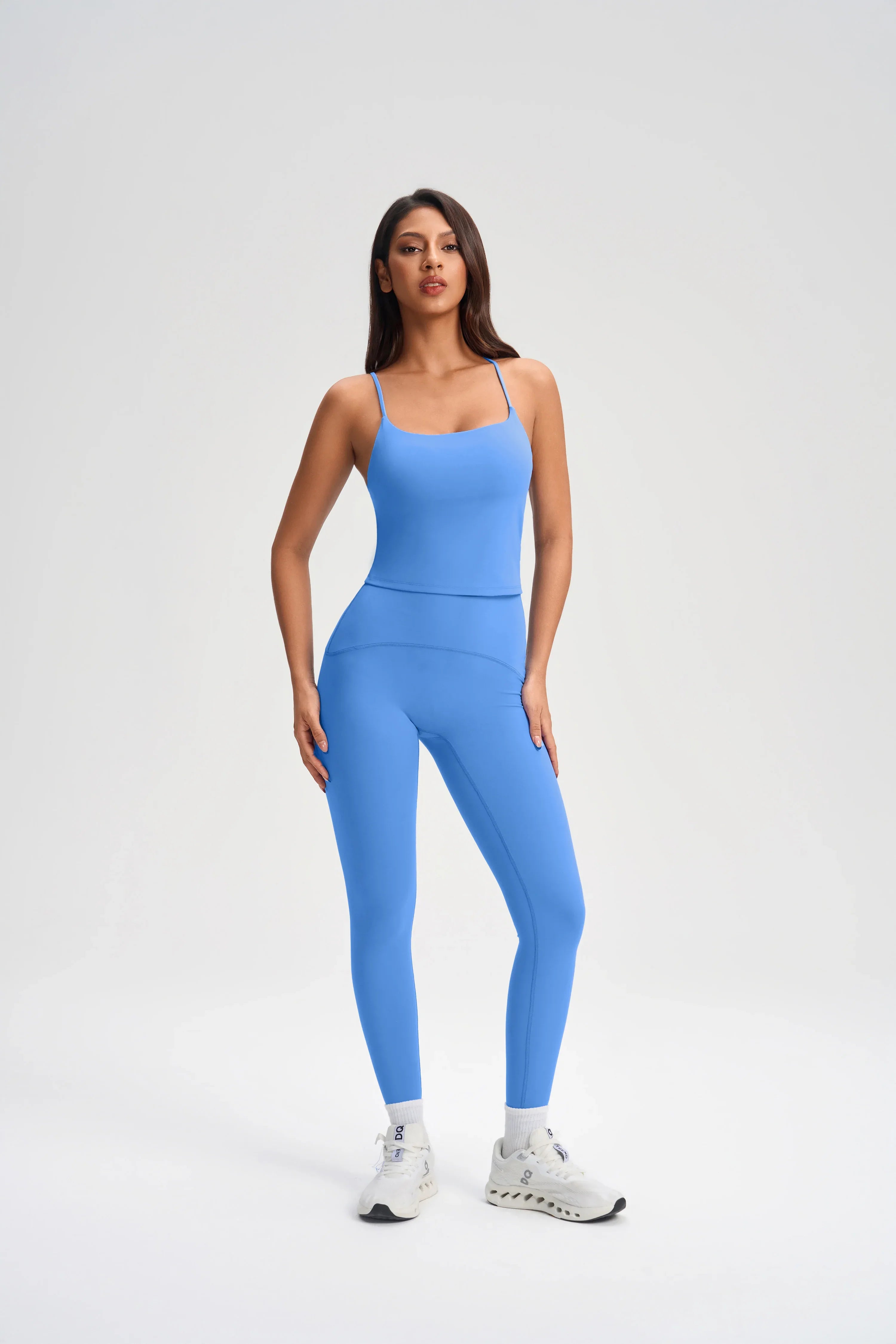 Cross-Back Built-in Bra Sports Tank