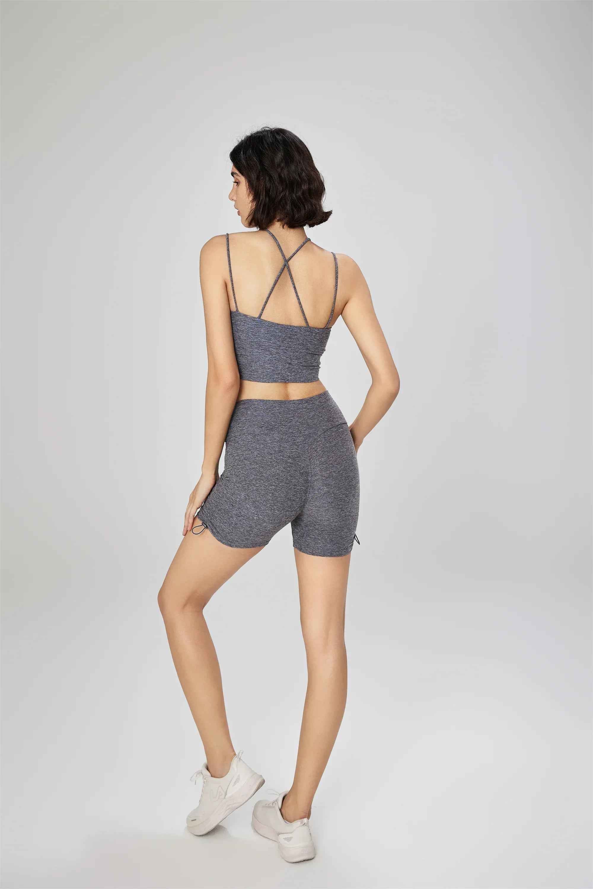 Seamless Drawstring Yoga Shorts