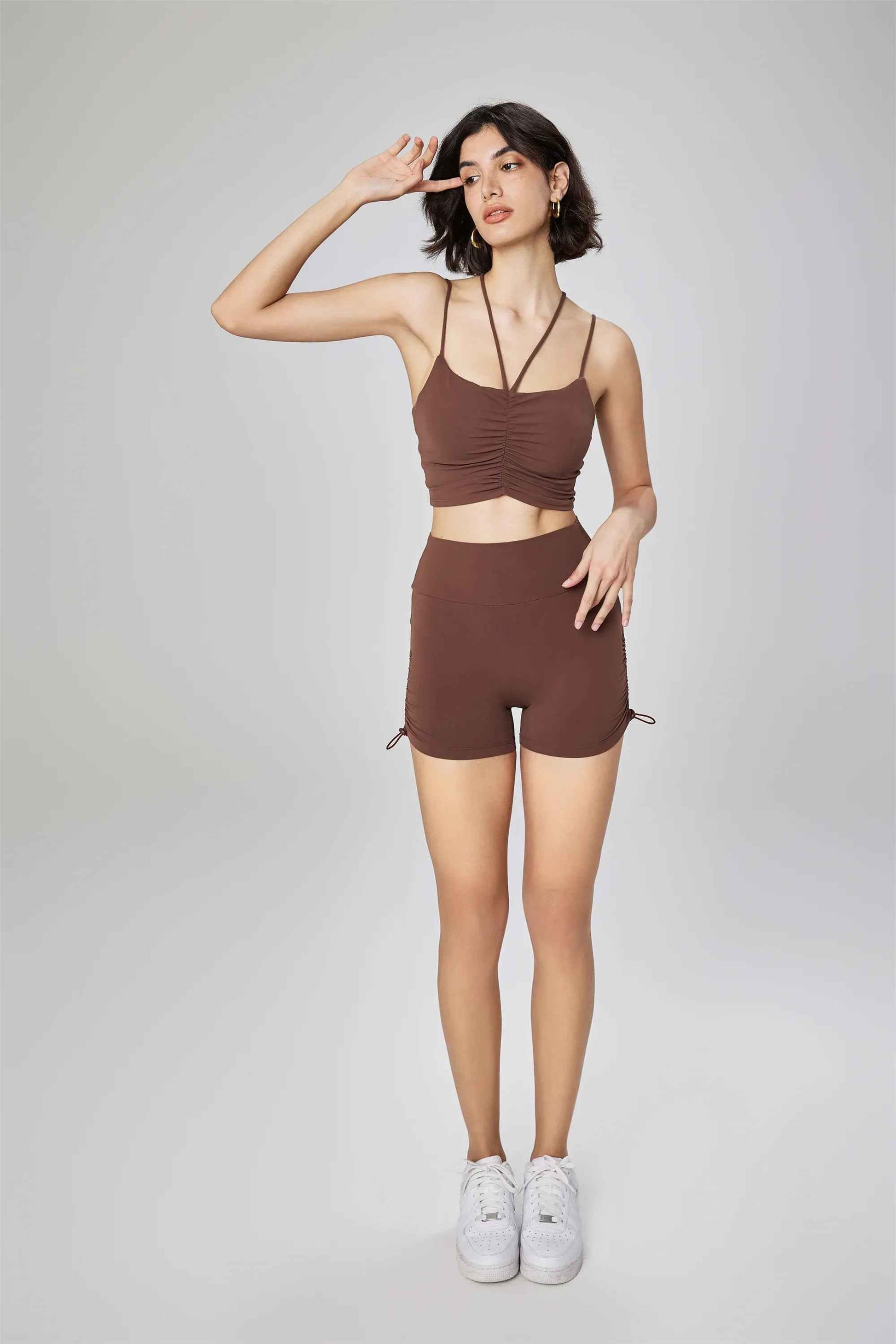 Seamless Drawstring Yoga Shorts