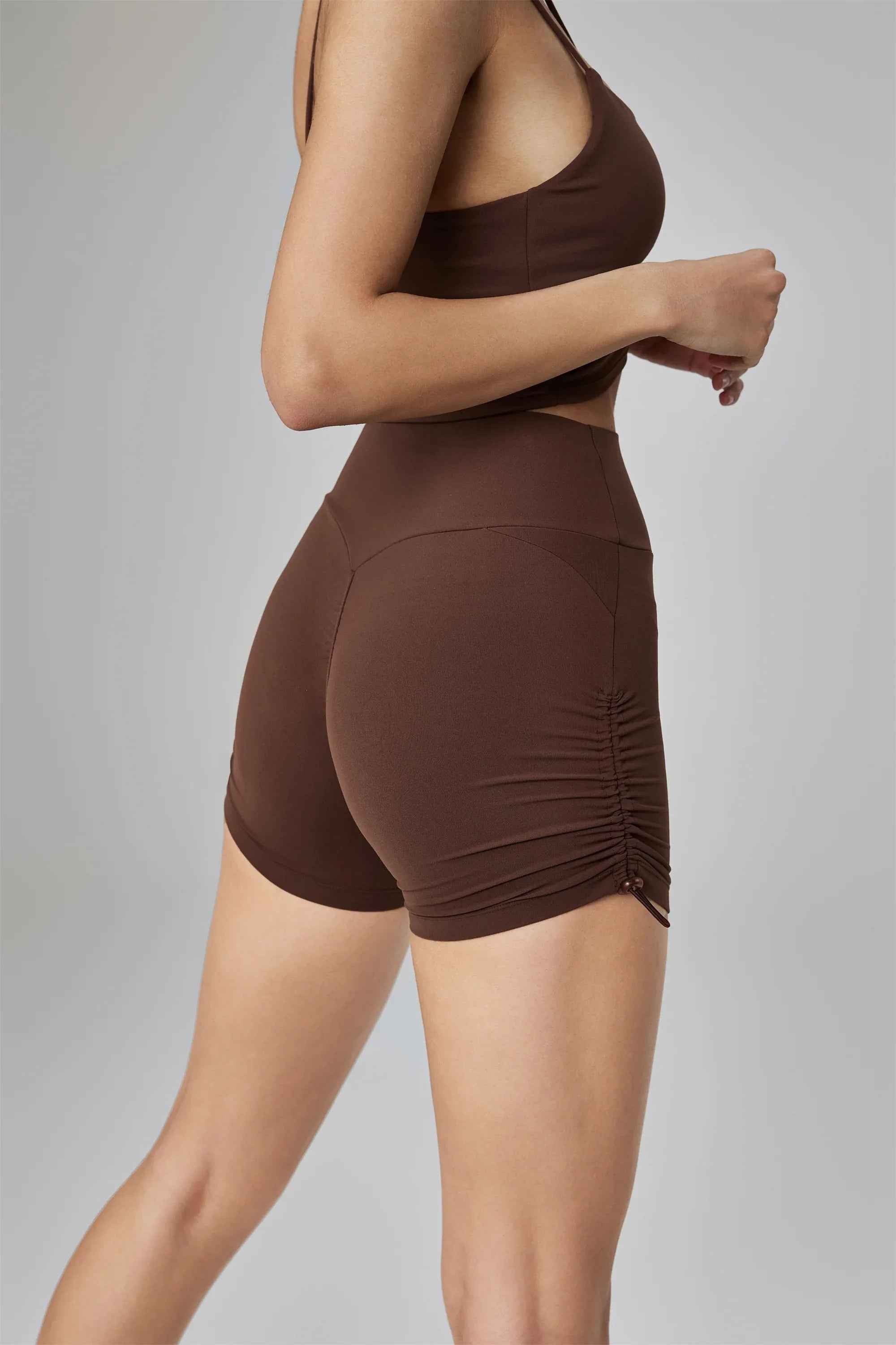 Seamless Drawstring Yoga Shorts