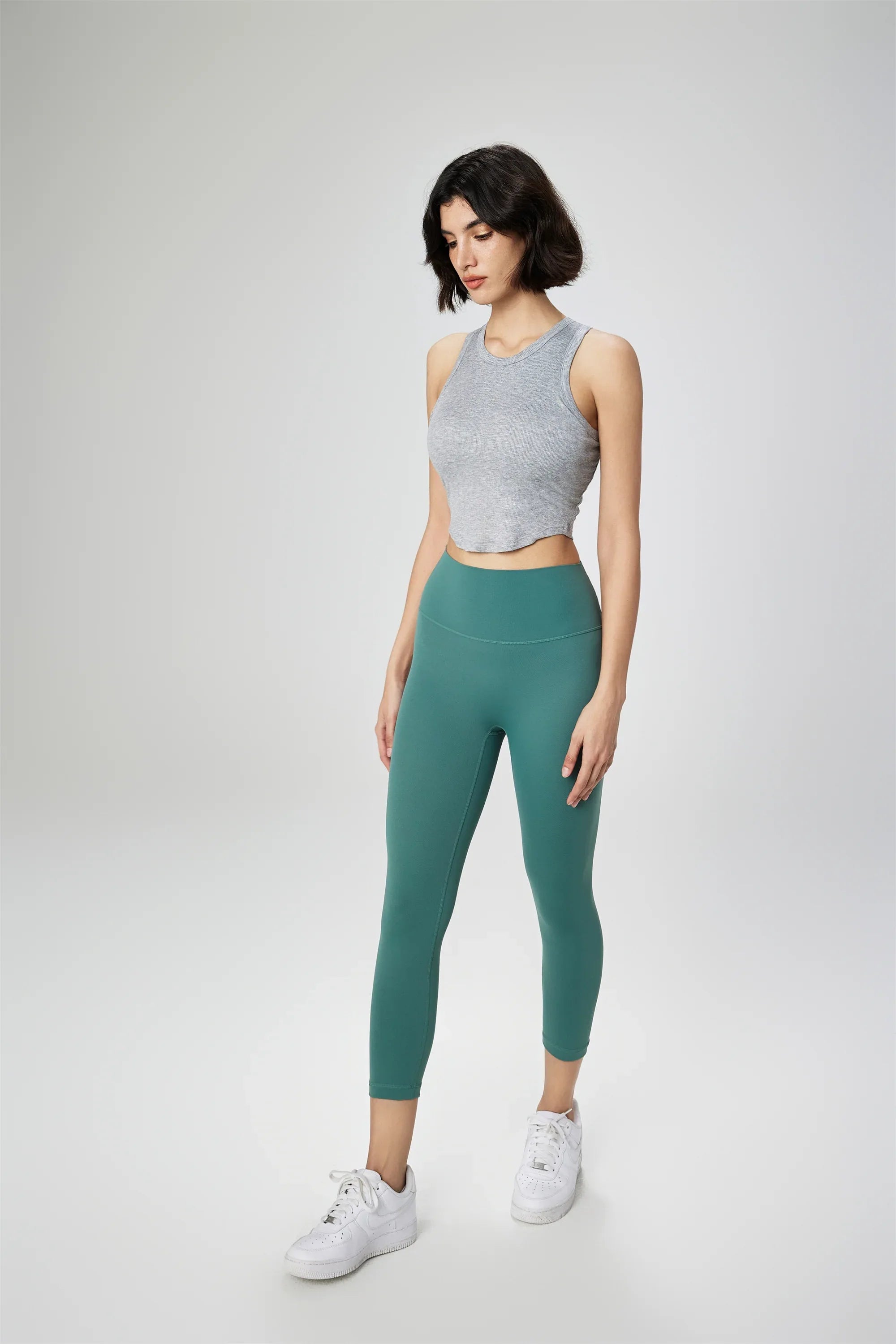 High-Waist Anti-Roll Sculpting Yoga Leggings