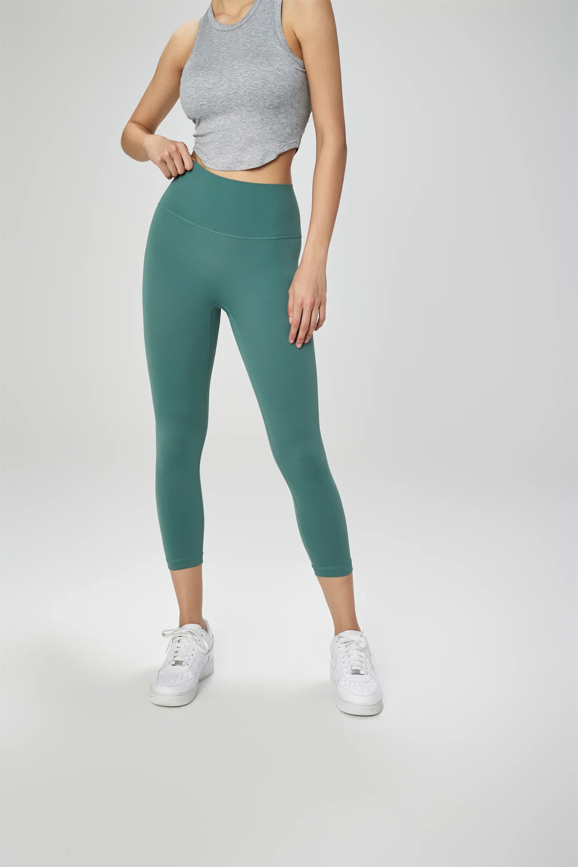 High-Waist Anti-Roll Sculpting Yoga Leggings