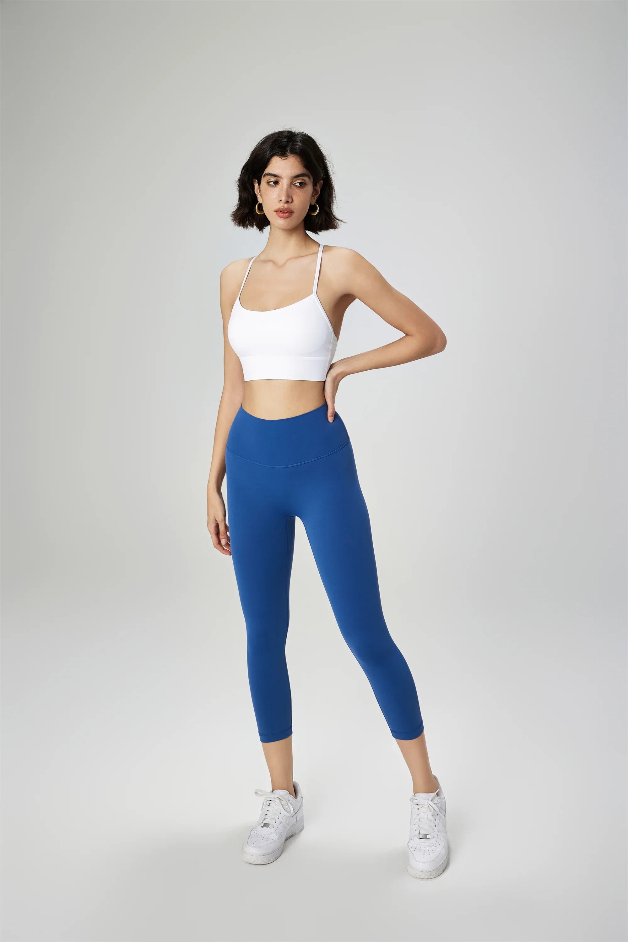 High-Waist Anti-Roll Sculpting Yoga Leggings
