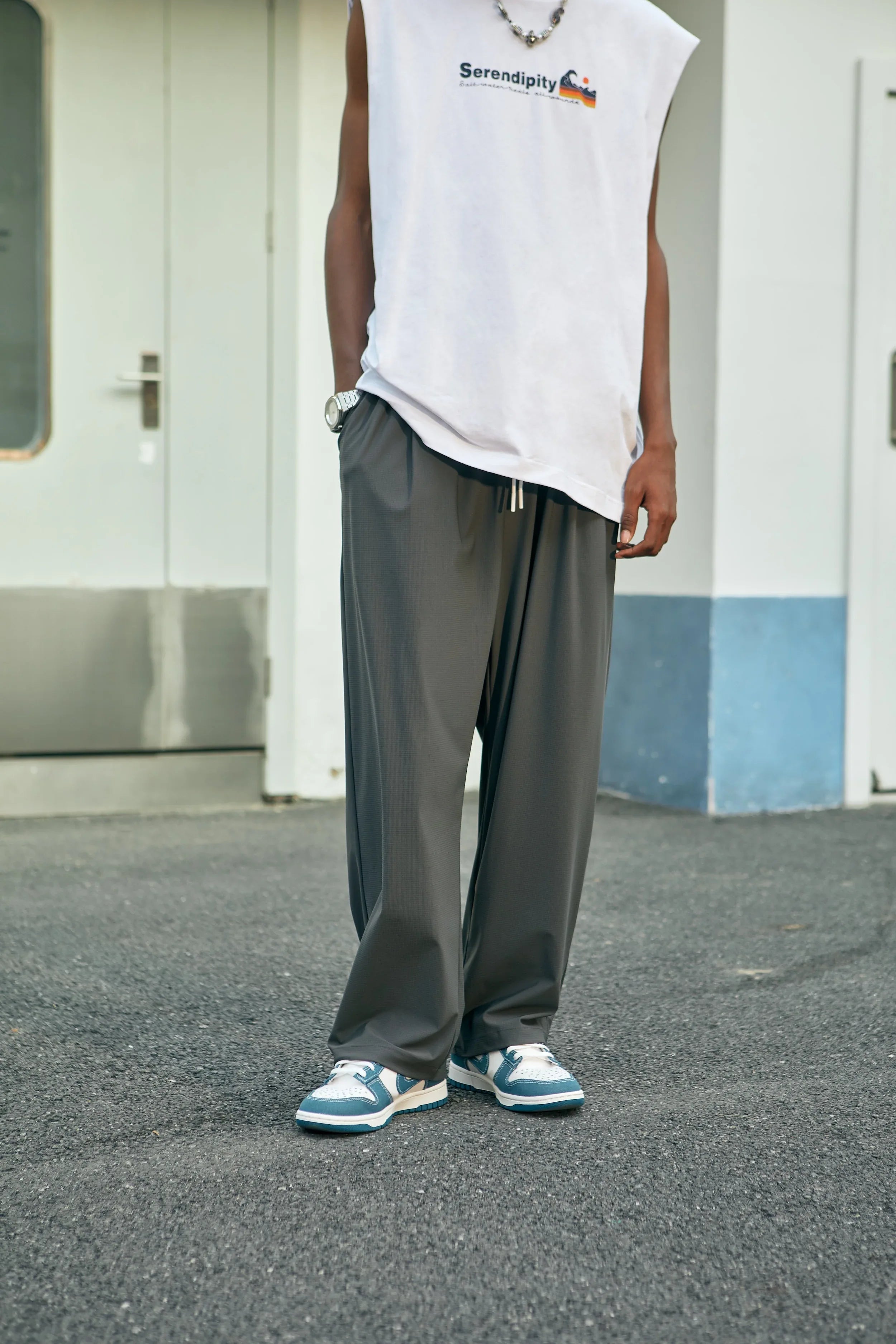 Men’s Cooling Stretch Wide-Leg Pants
