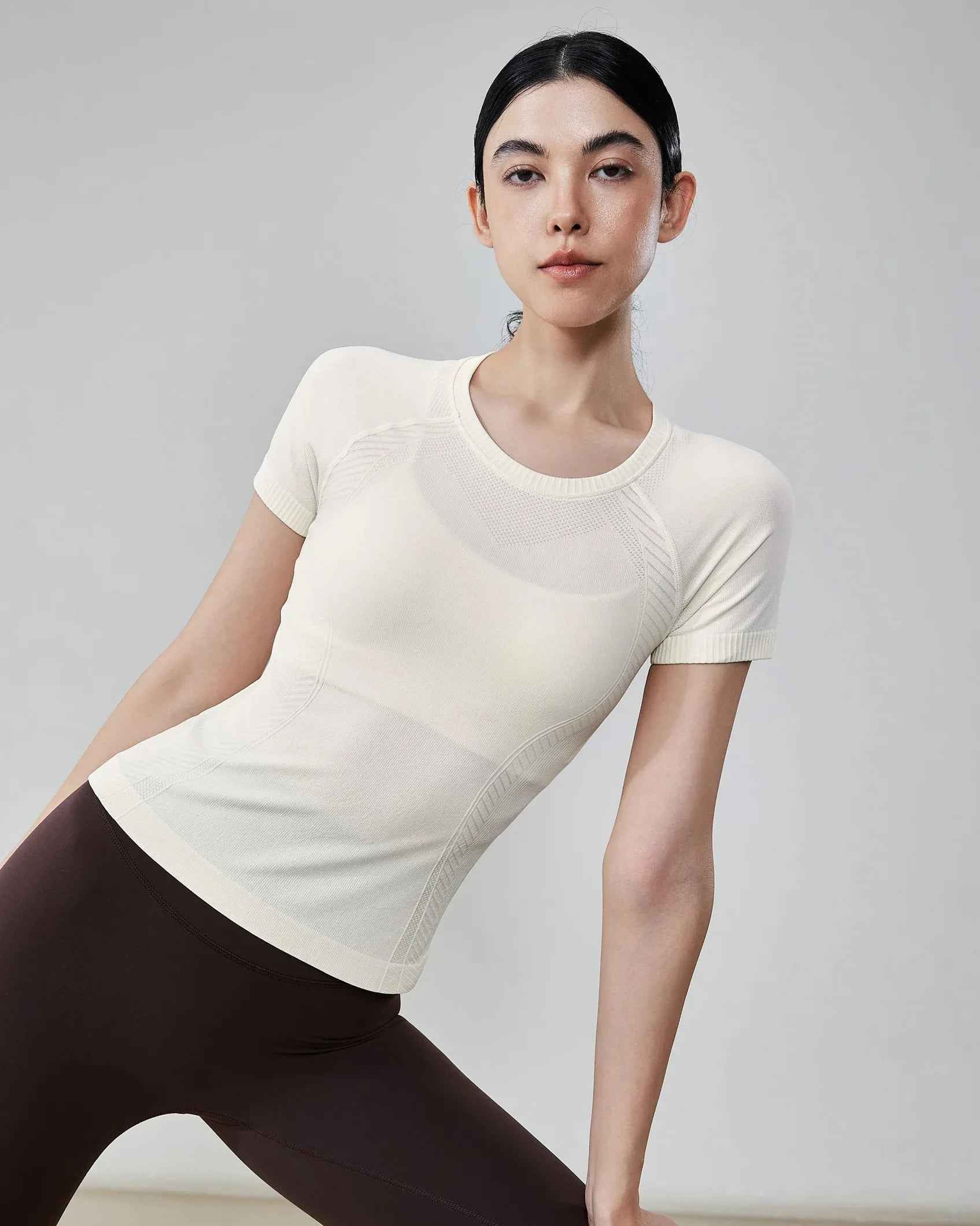 Seamless Short Sleeve Yoga Top