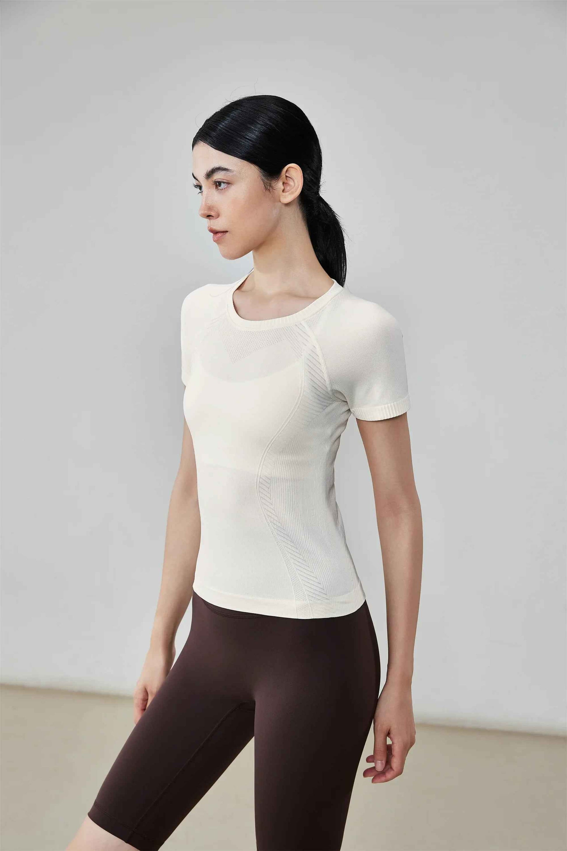 Seamless Short Sleeve Yoga Top