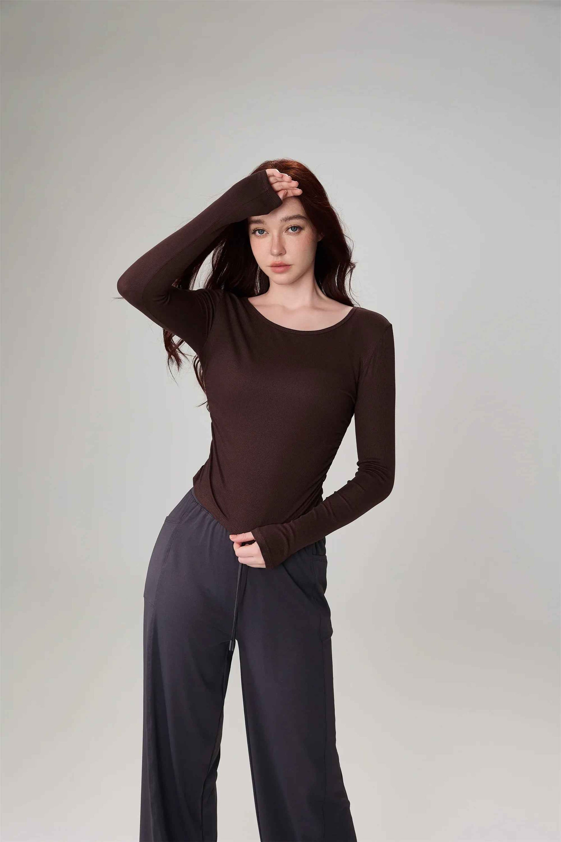 Ribbed Long Sleeve Yoga Top