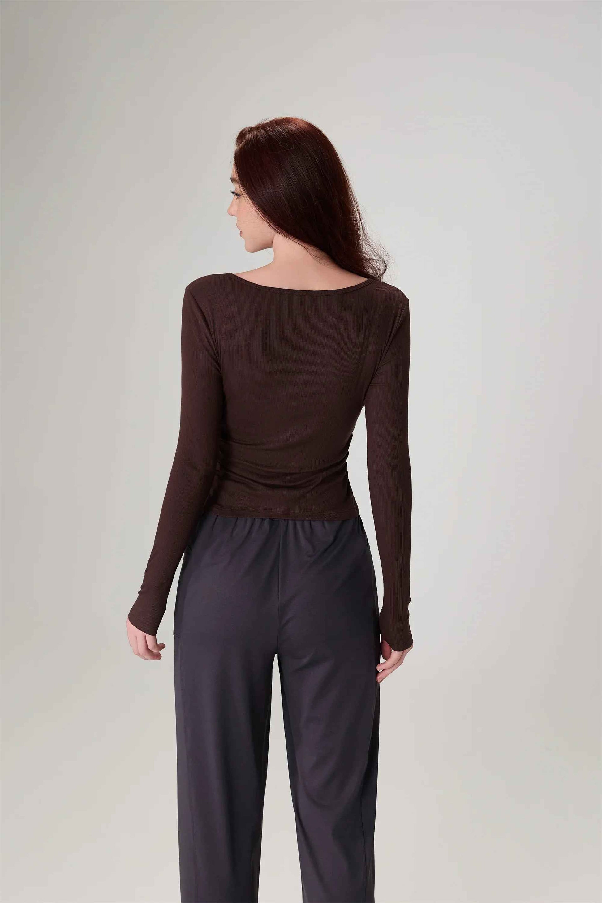 Ribbed Long Sleeve Yoga Top