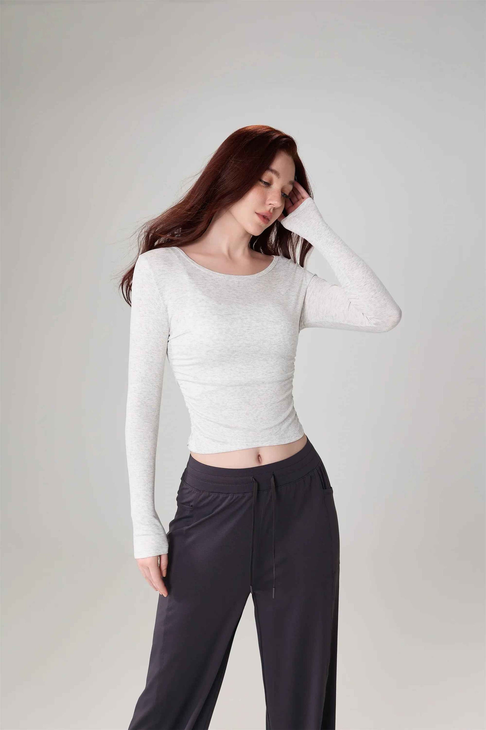 Ribbed Long Sleeve Yoga Top