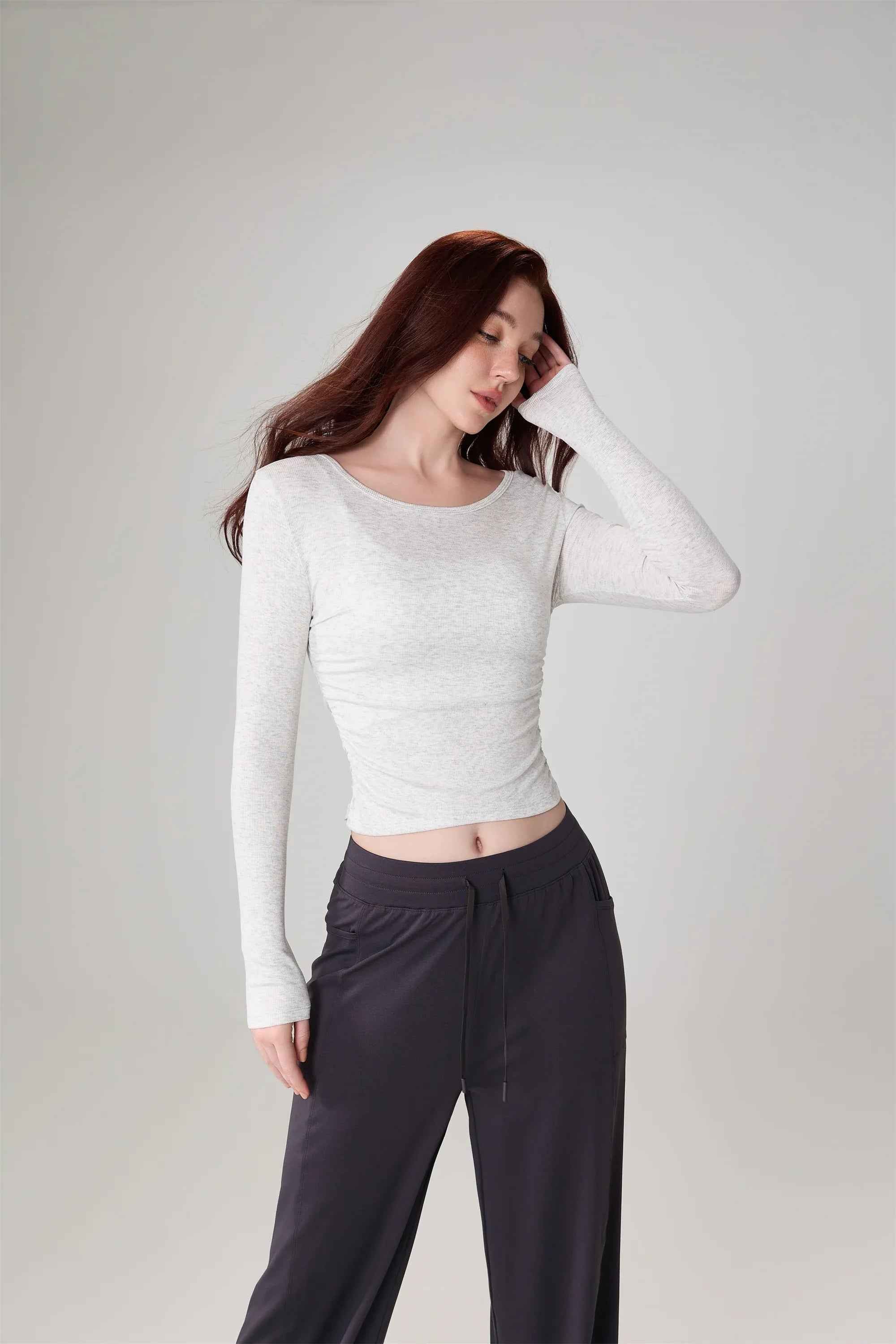 Ribbed Long Sleeve Yoga Top