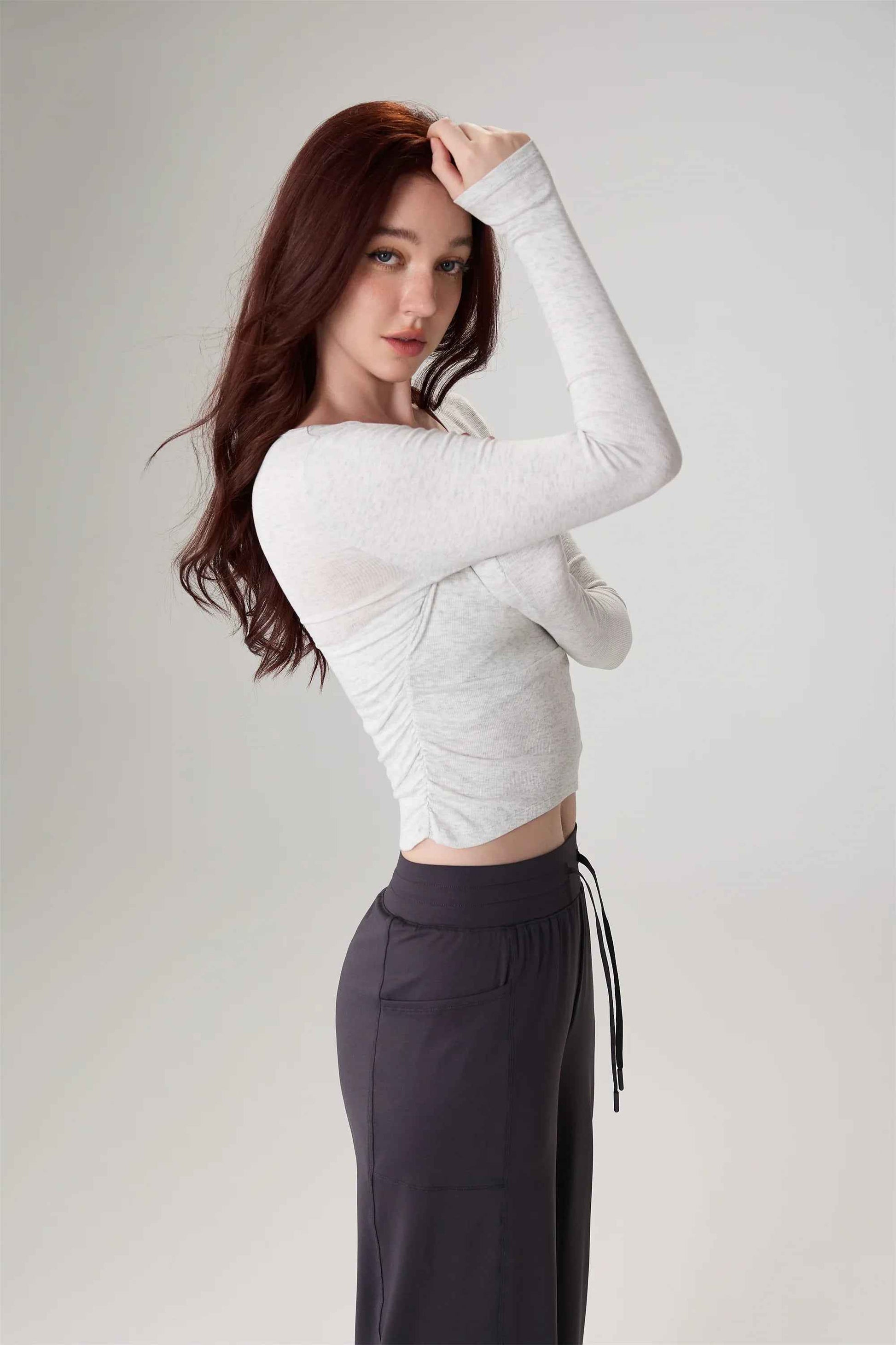 Ribbed Long Sleeve Yoga Top