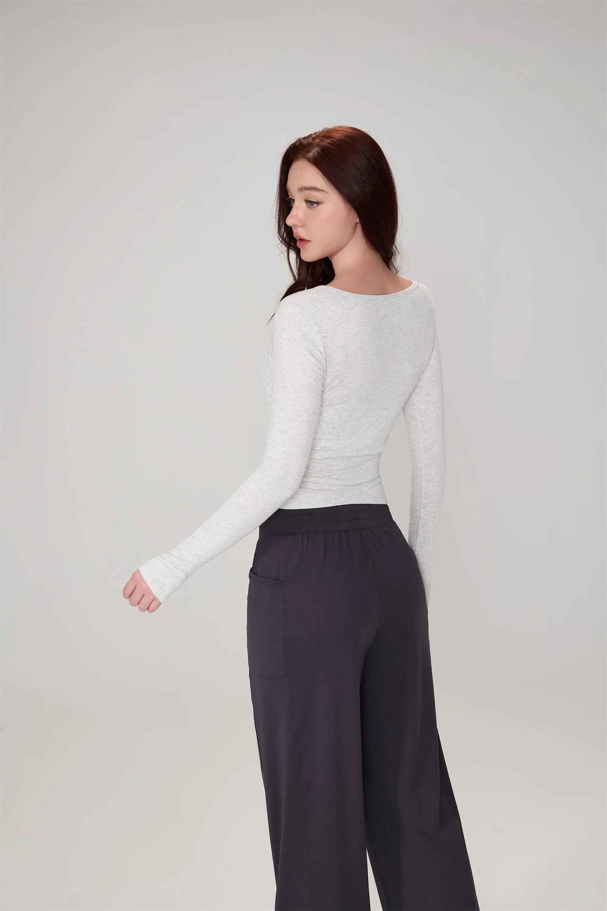 Ribbed Long Sleeve Yoga Top