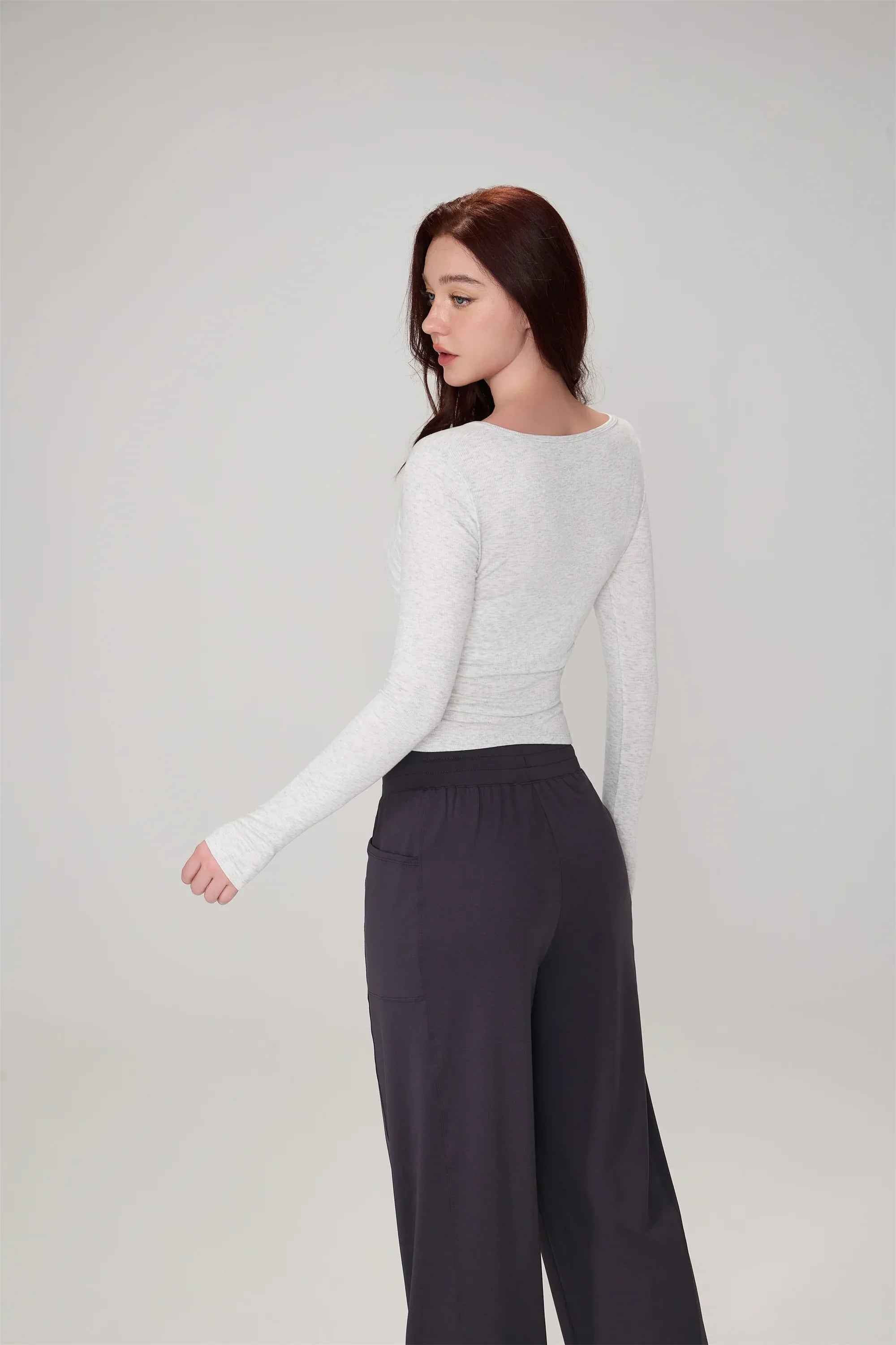 Ribbed Long Sleeve Yoga Top