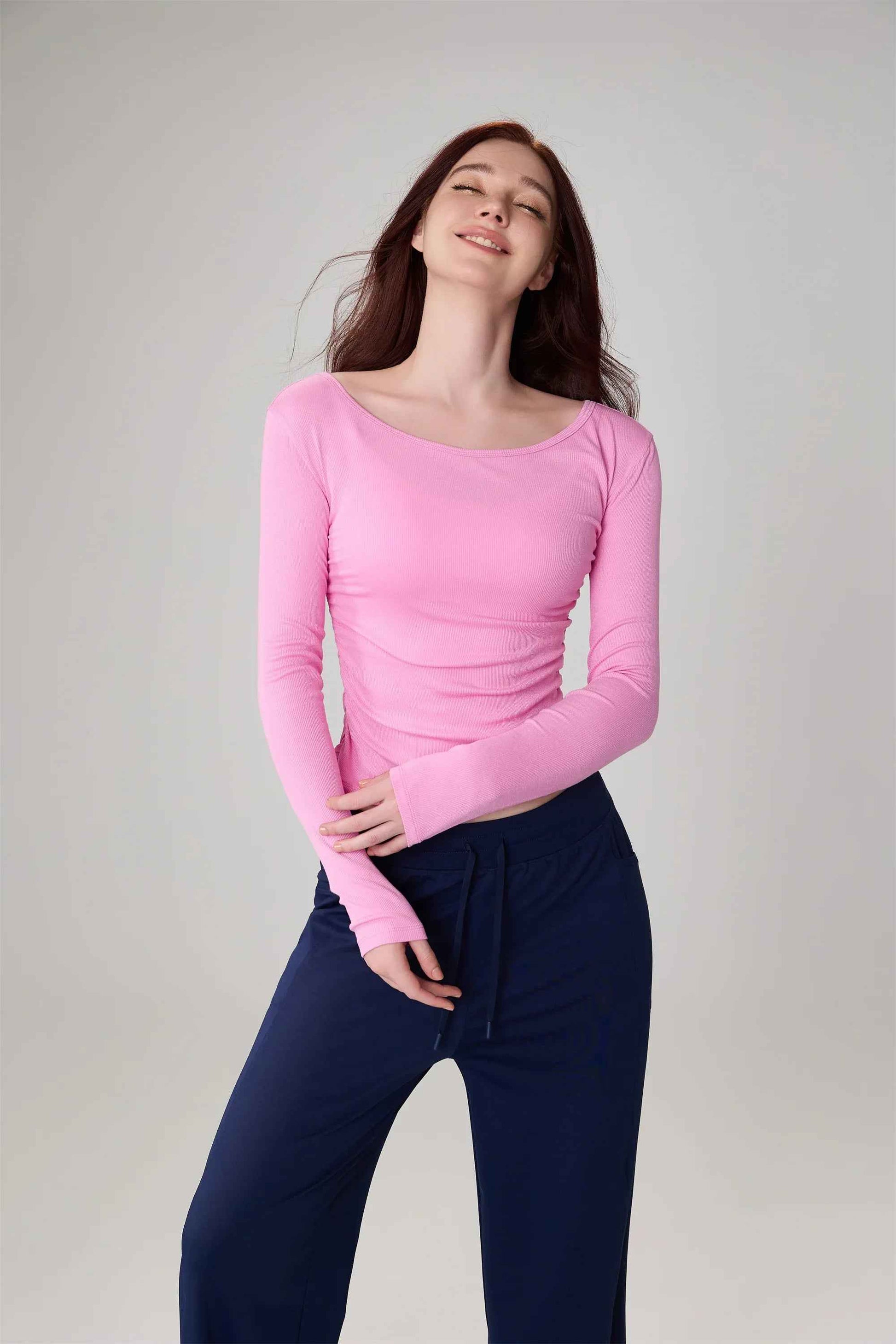 Ribbed Long Sleeve Yoga Top