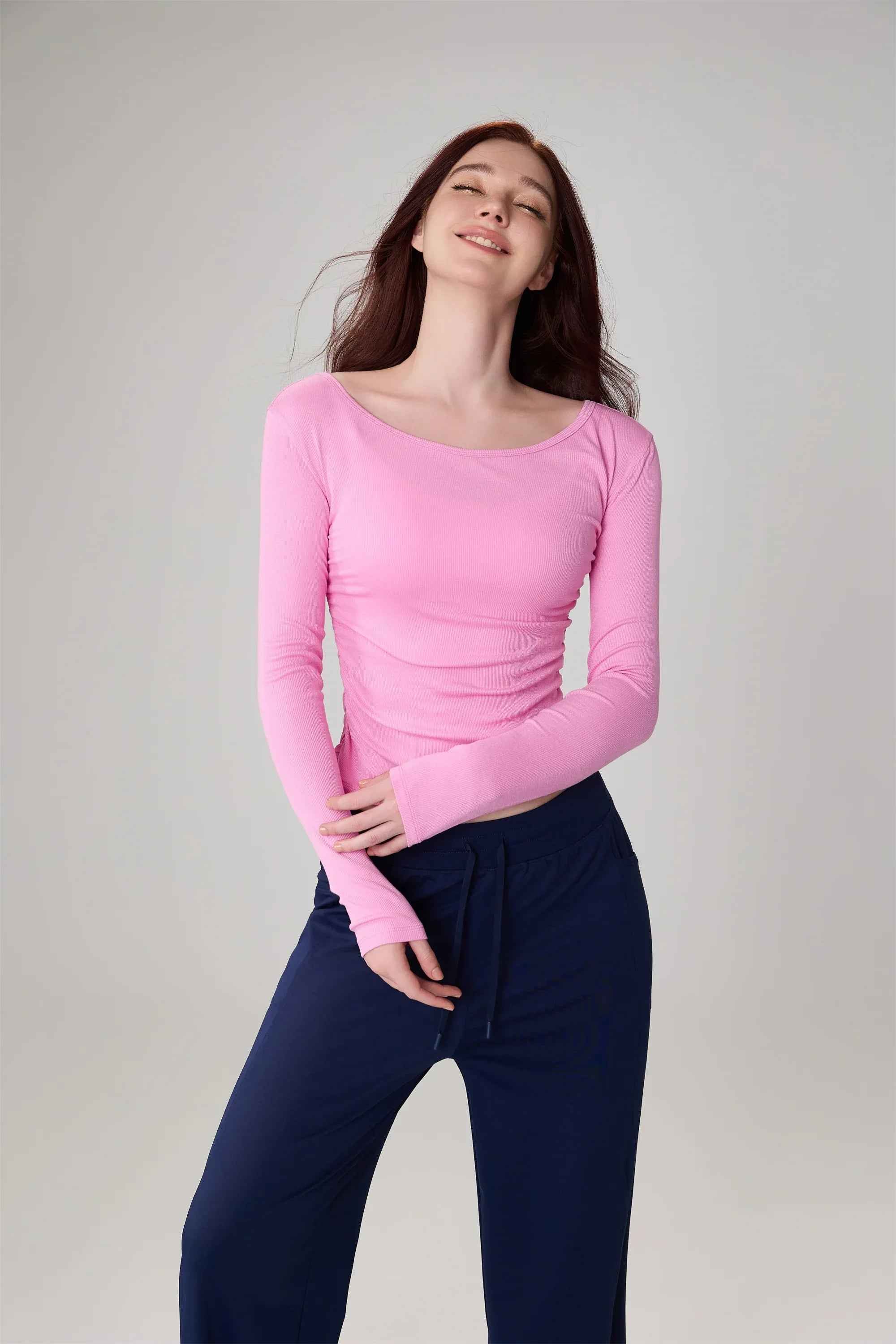 Ribbed Long Sleeve Yoga Top