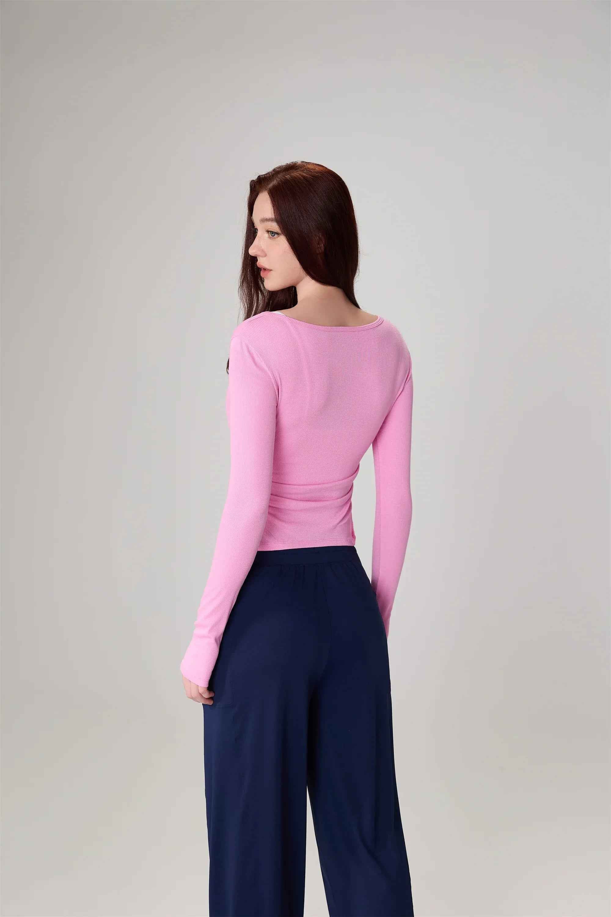 Ribbed Long Sleeve Yoga Top