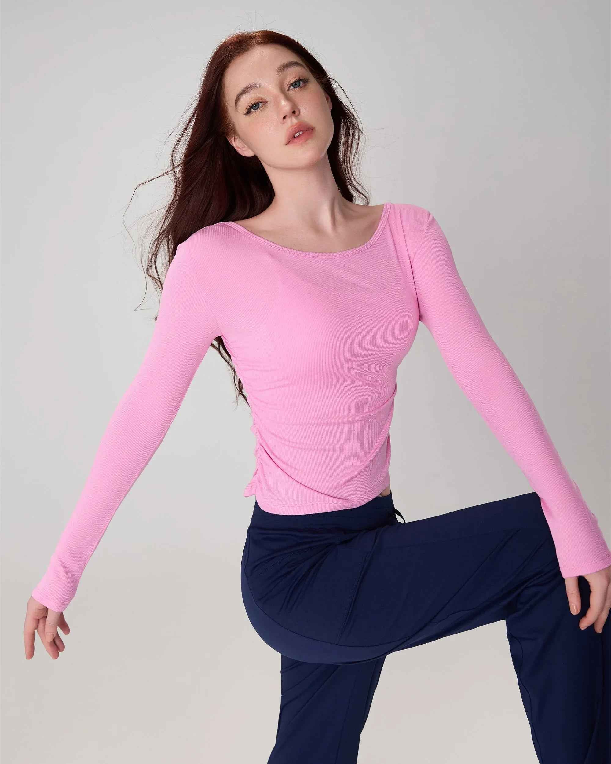 Ribbed Long Sleeve Yoga Top