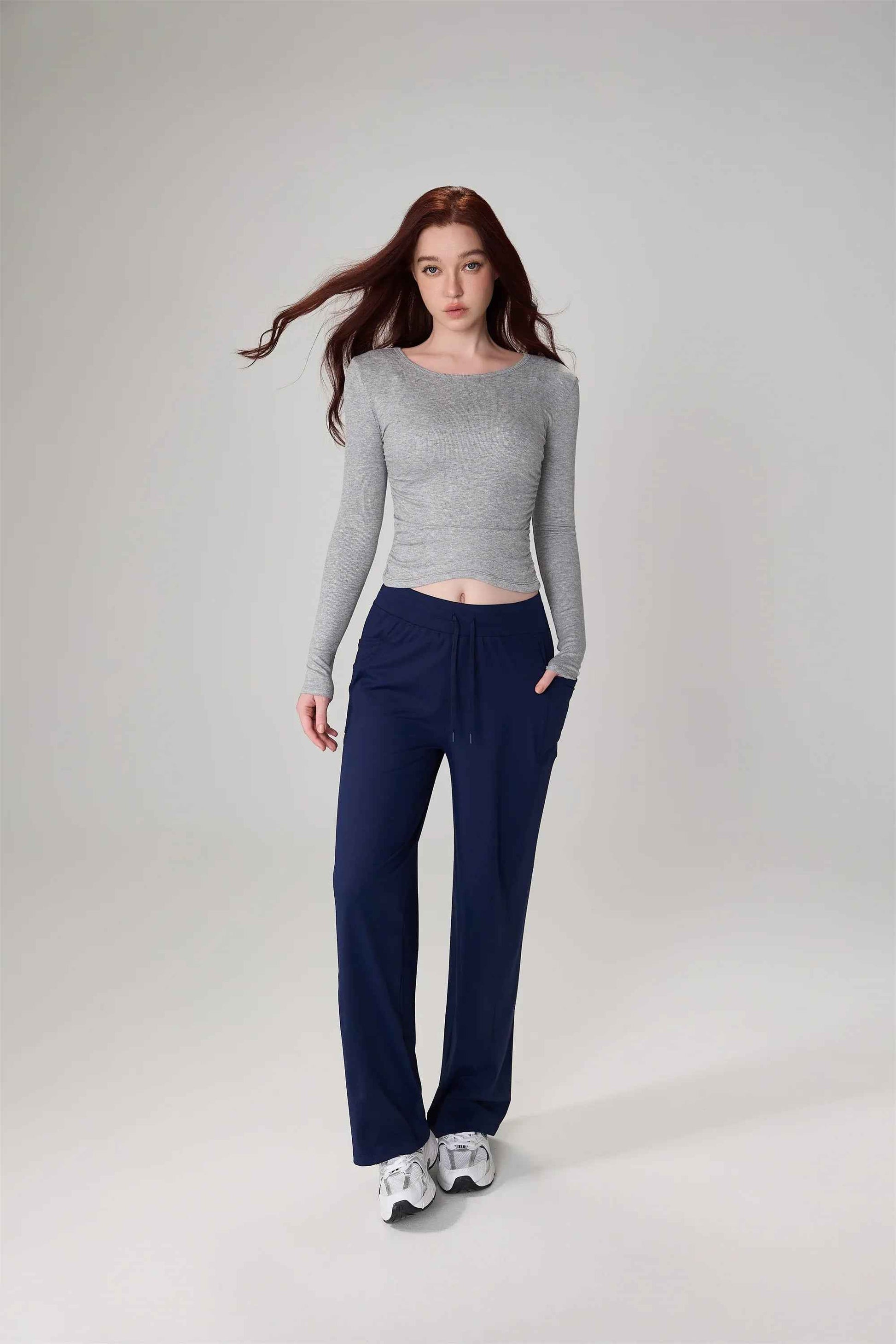 Ribbed Long Sleeve Yoga Top