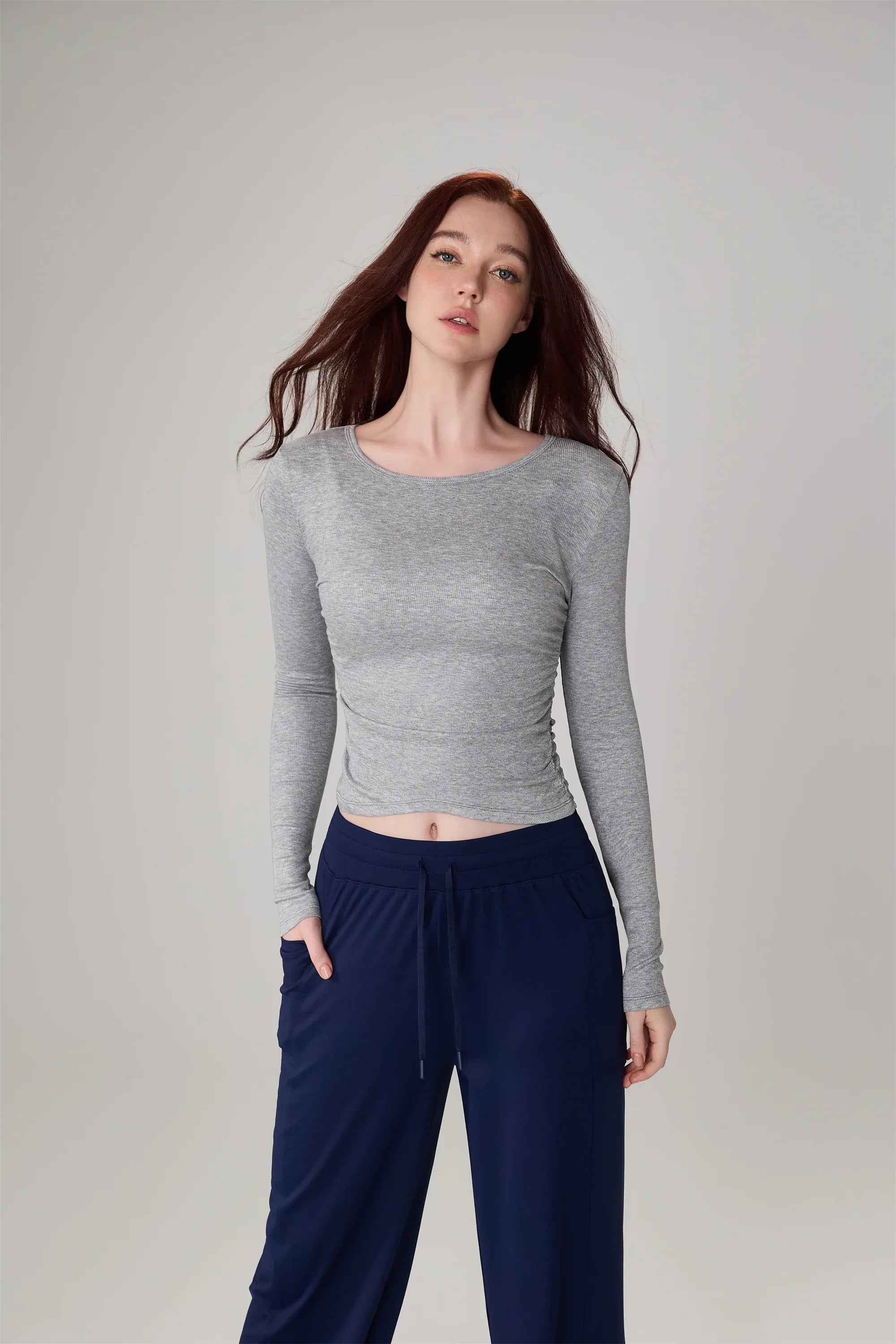 Ribbed Long Sleeve Yoga Top