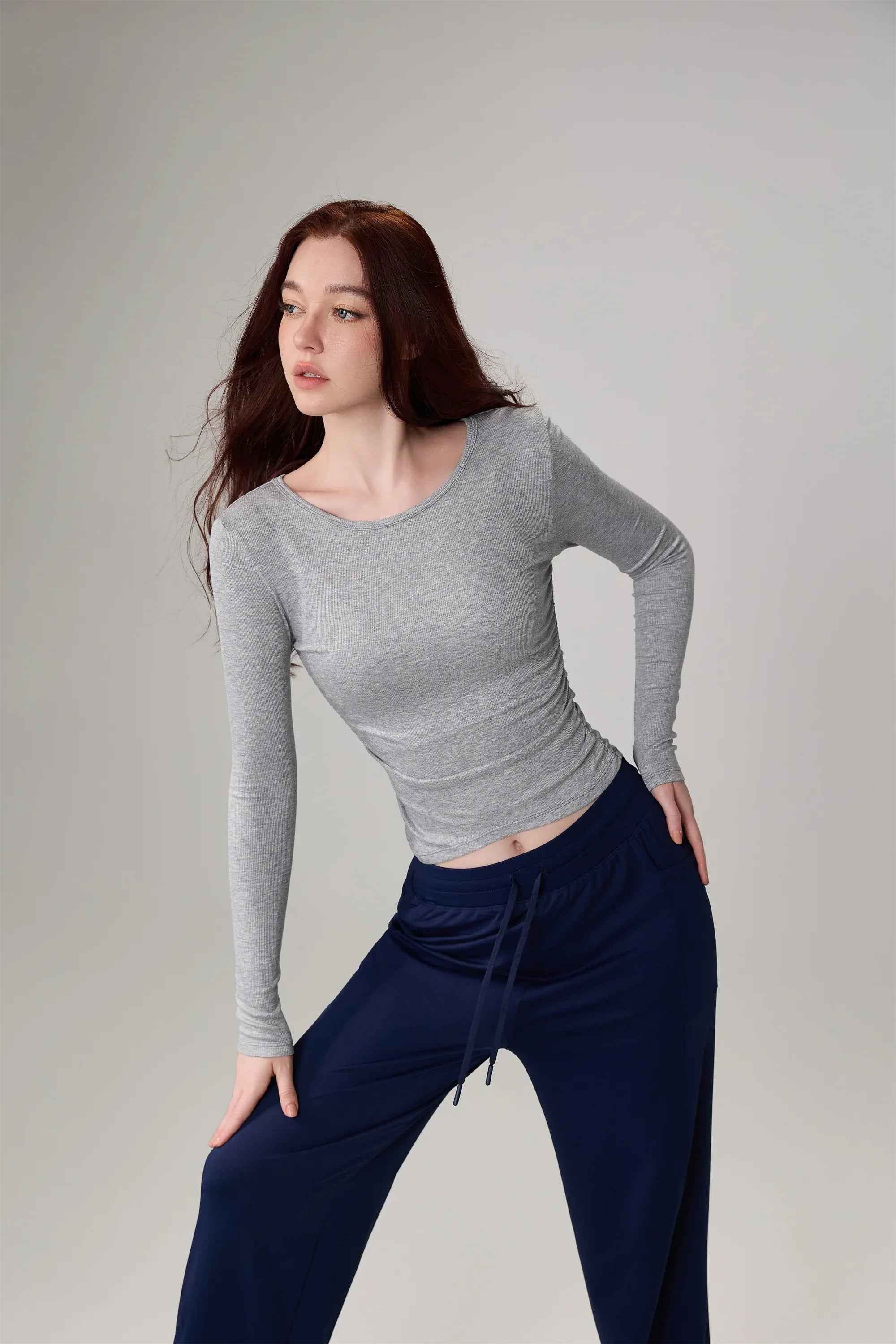 Ribbed Long Sleeve Yoga Top