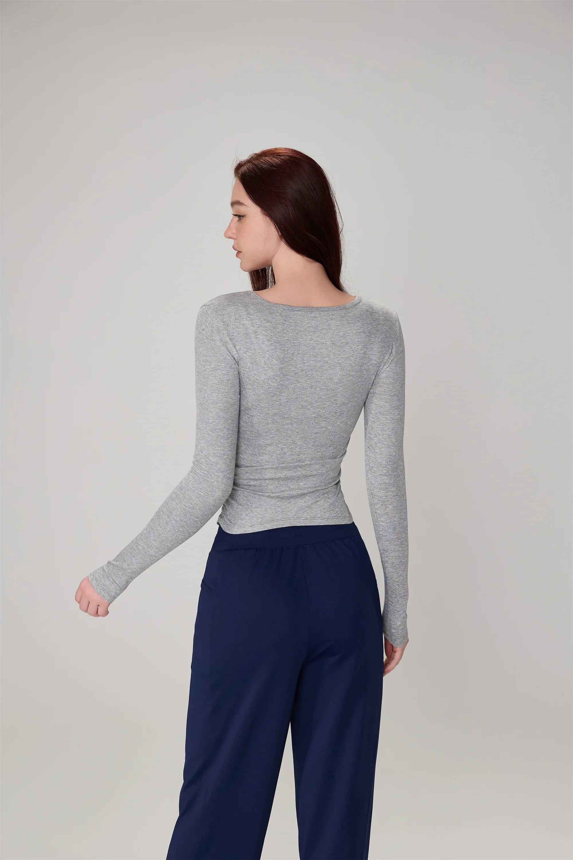 Ribbed Long Sleeve Yoga Top