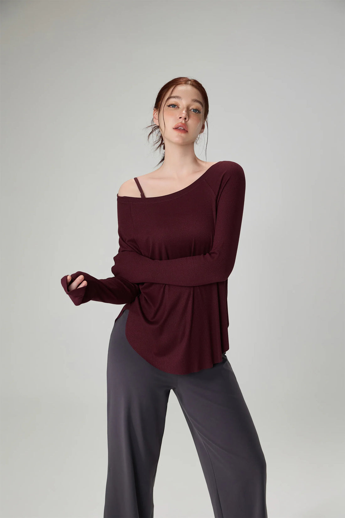 Modal Ribbed Loose Yoga Top