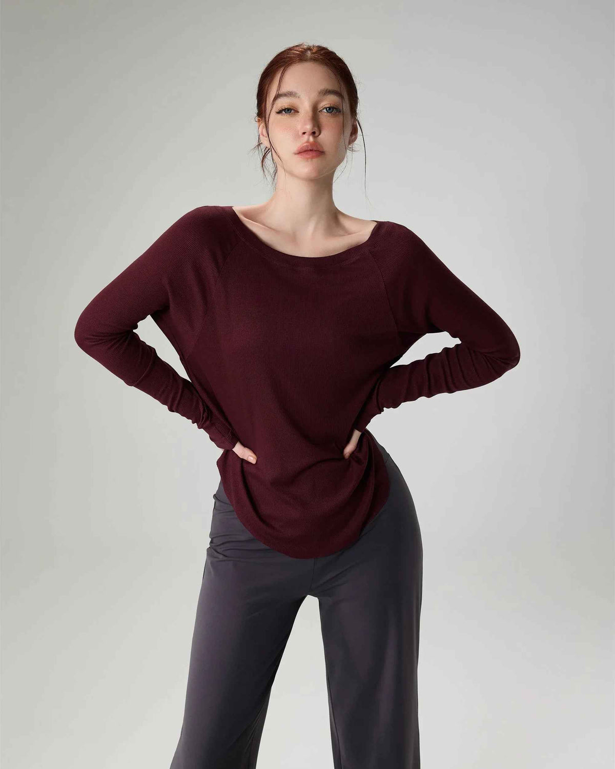 Modal Ribbed Loose Yoga Top