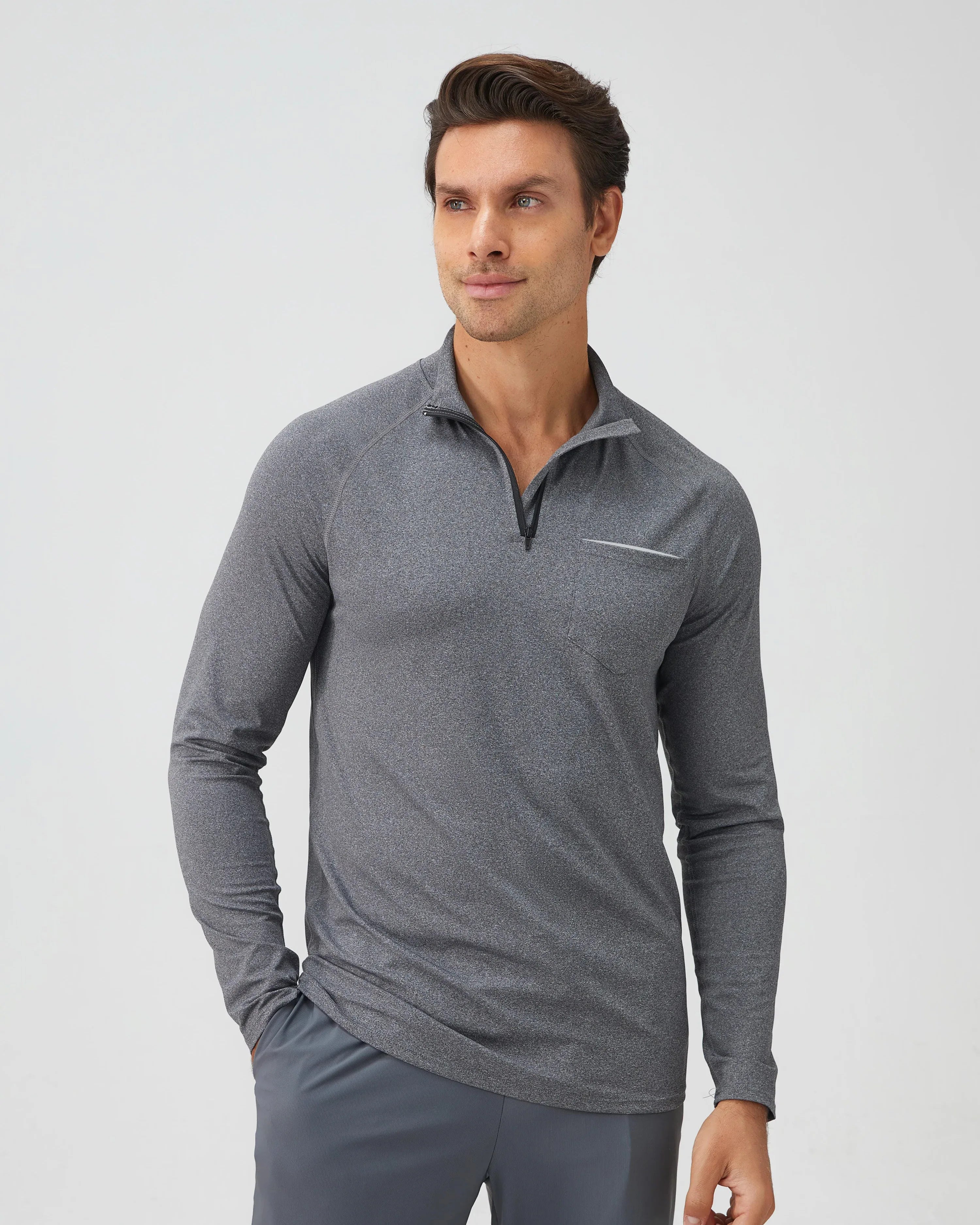 Men's Half-Zip Reflective Running Top