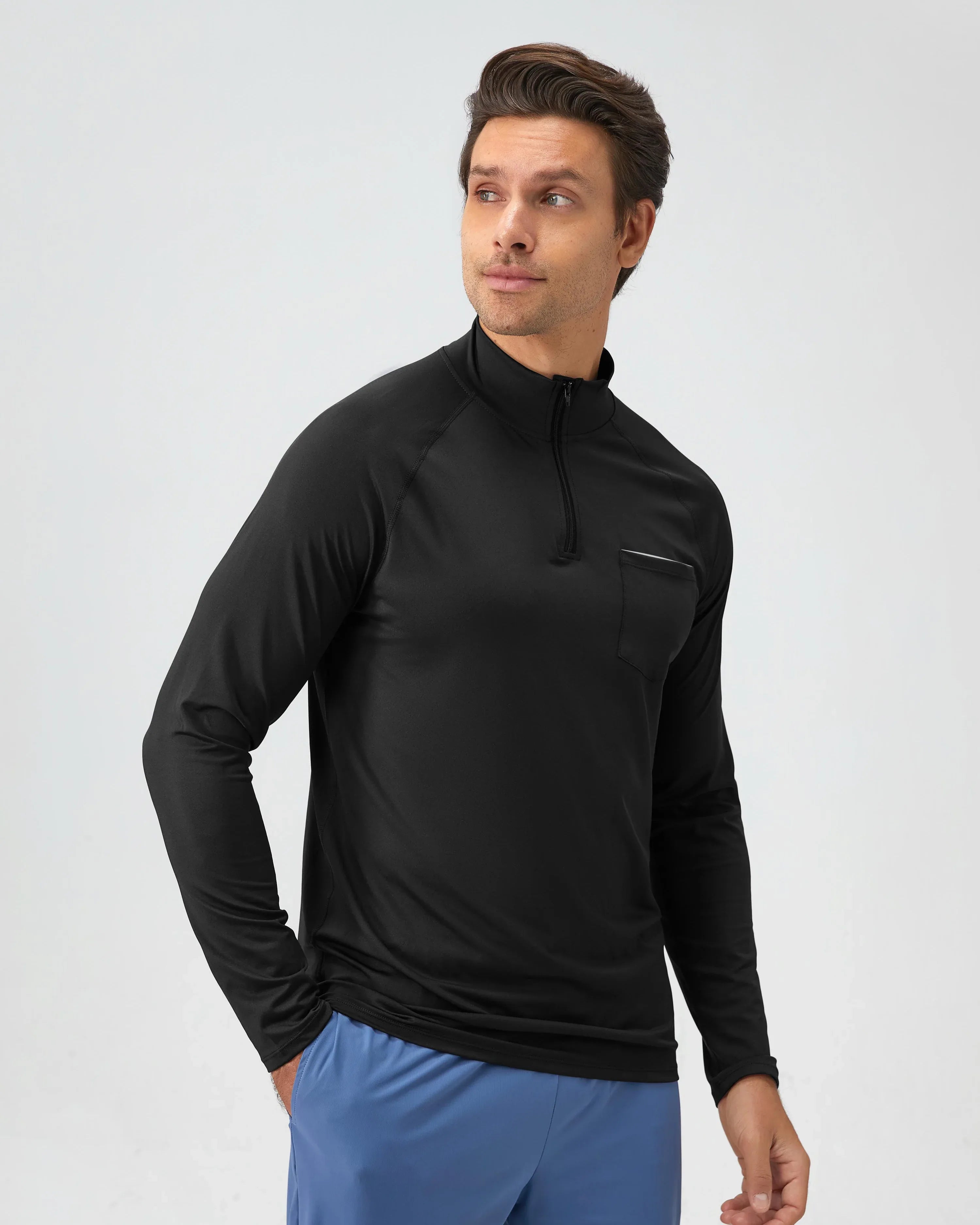 Men's Half-Zip Reflective Running Top